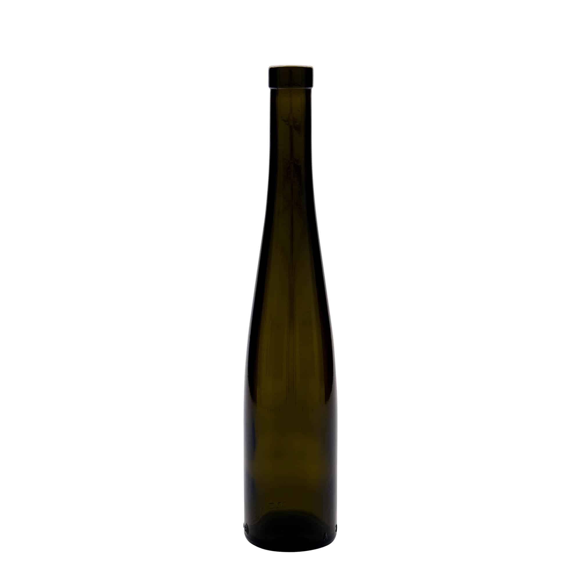 Bouteille en verre 375 ml 'Bouteille de vin', vert antique, col : liège