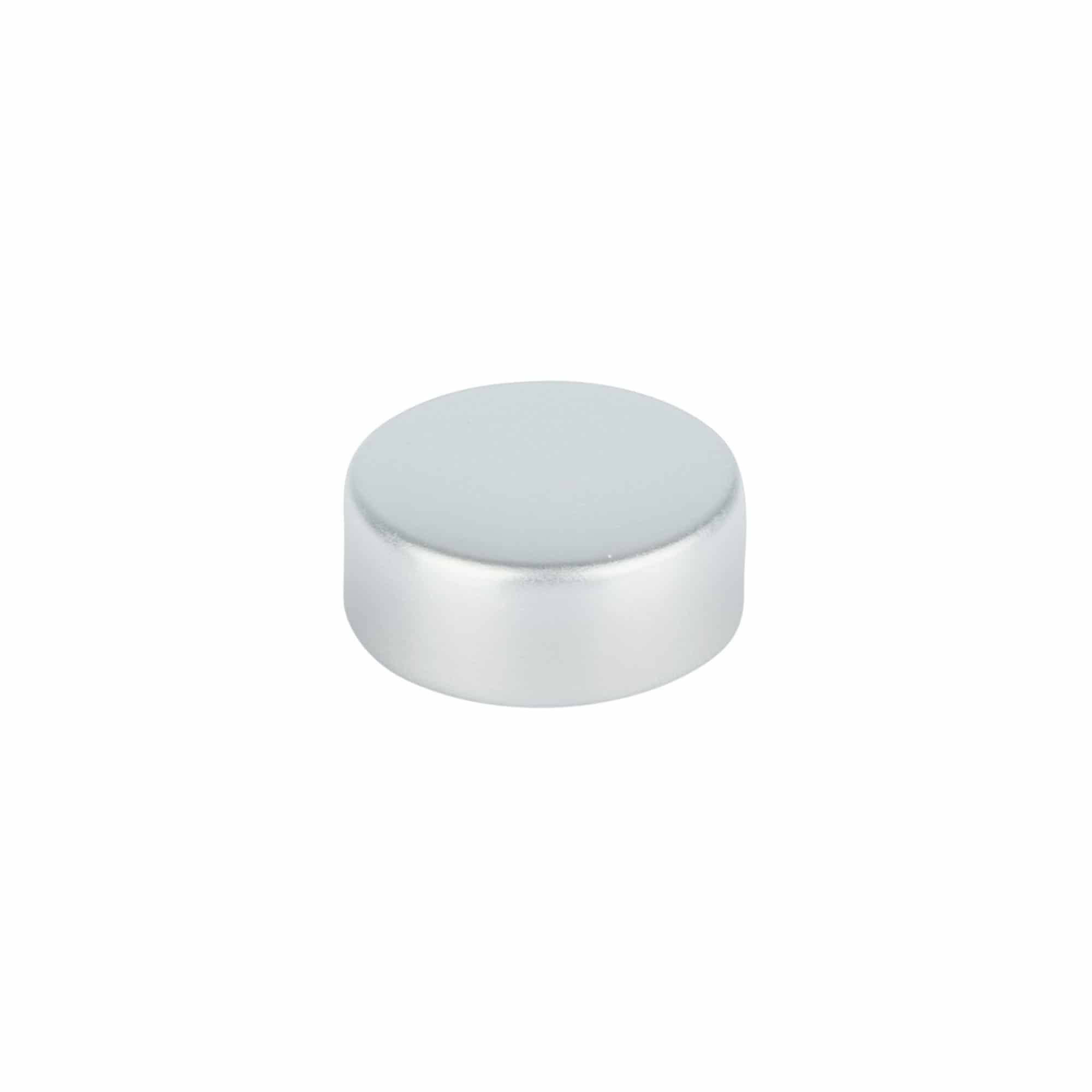 Bouchon à vis, métal, argenté, pour goulot : GPI 28/400 Bouchon à vis, métal, argenté, pour goulot : GPI 28/400