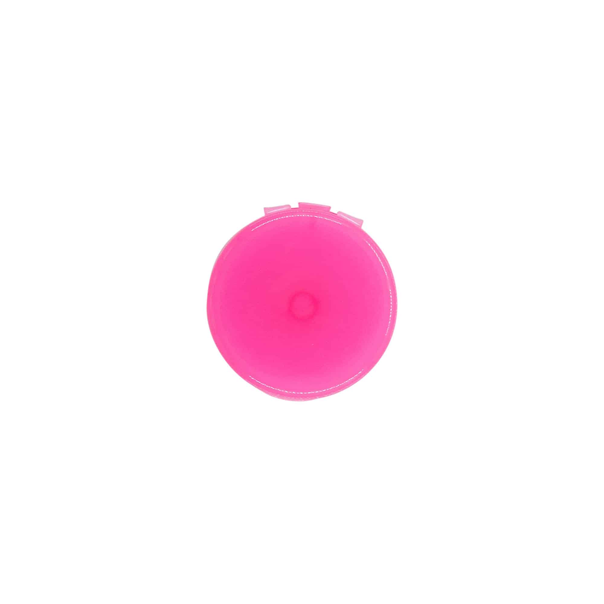 Bougage à vis à charnière rabattable, plastique PP, rose, pour bouchage: 24/410