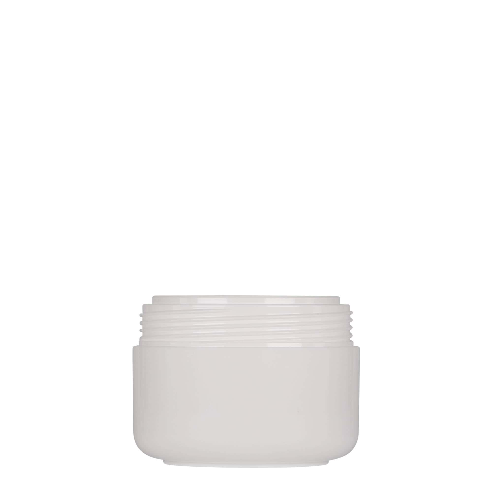 100 ml boîte en plastique 'Bianca', PP, blanc, ouverture : bouchon à vis