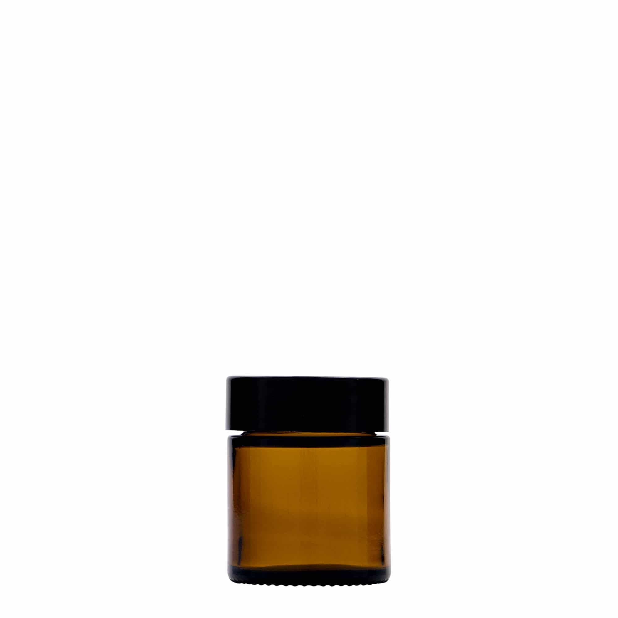Pot de 30 ml 'Brown Line', verre, brun, ouverture : bouchon à vis