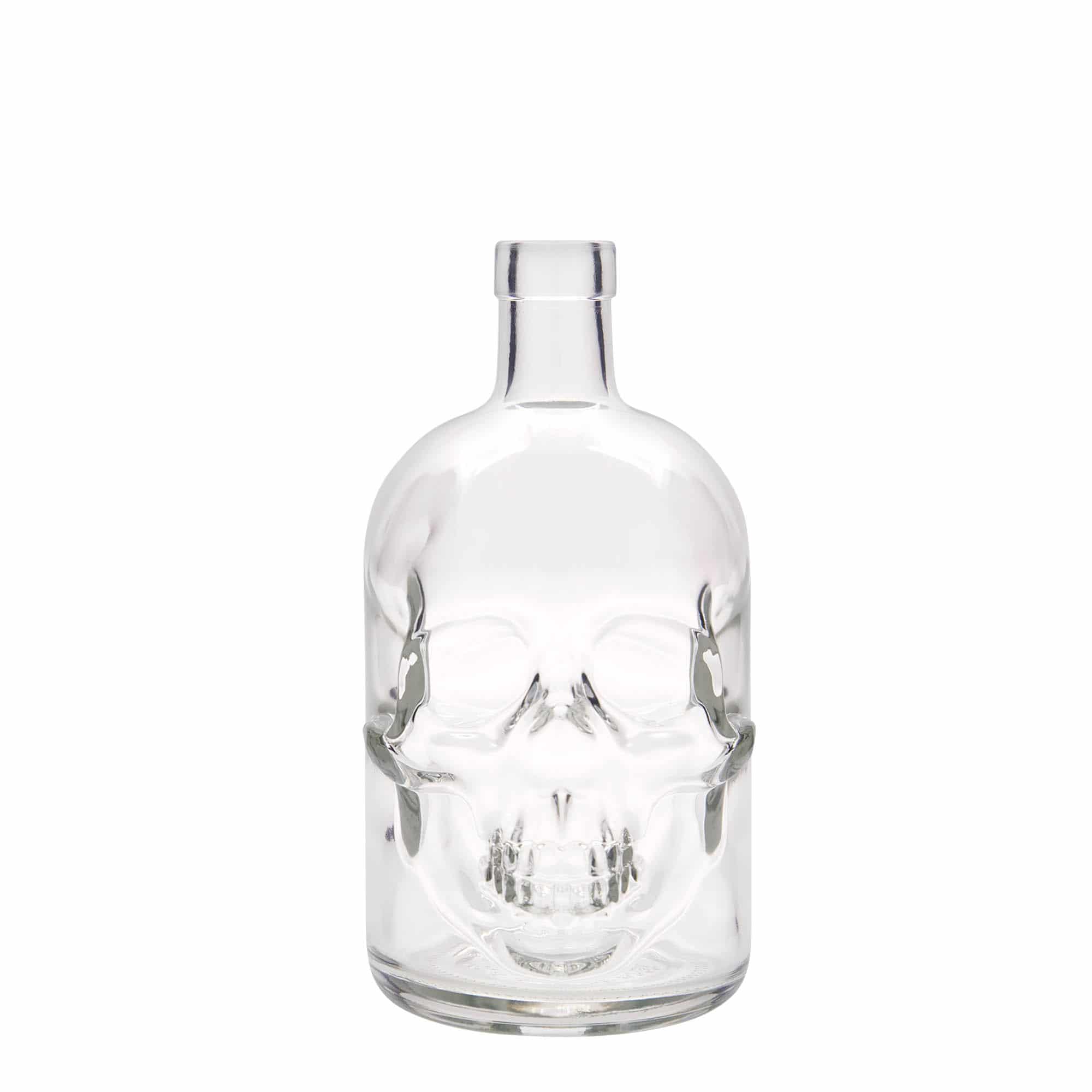 Bouteille en verre 700 ml 'Crâne', bouchage: bouchon Bouteille en verre 700 ml 'Crâne', bouchage: bouchon
