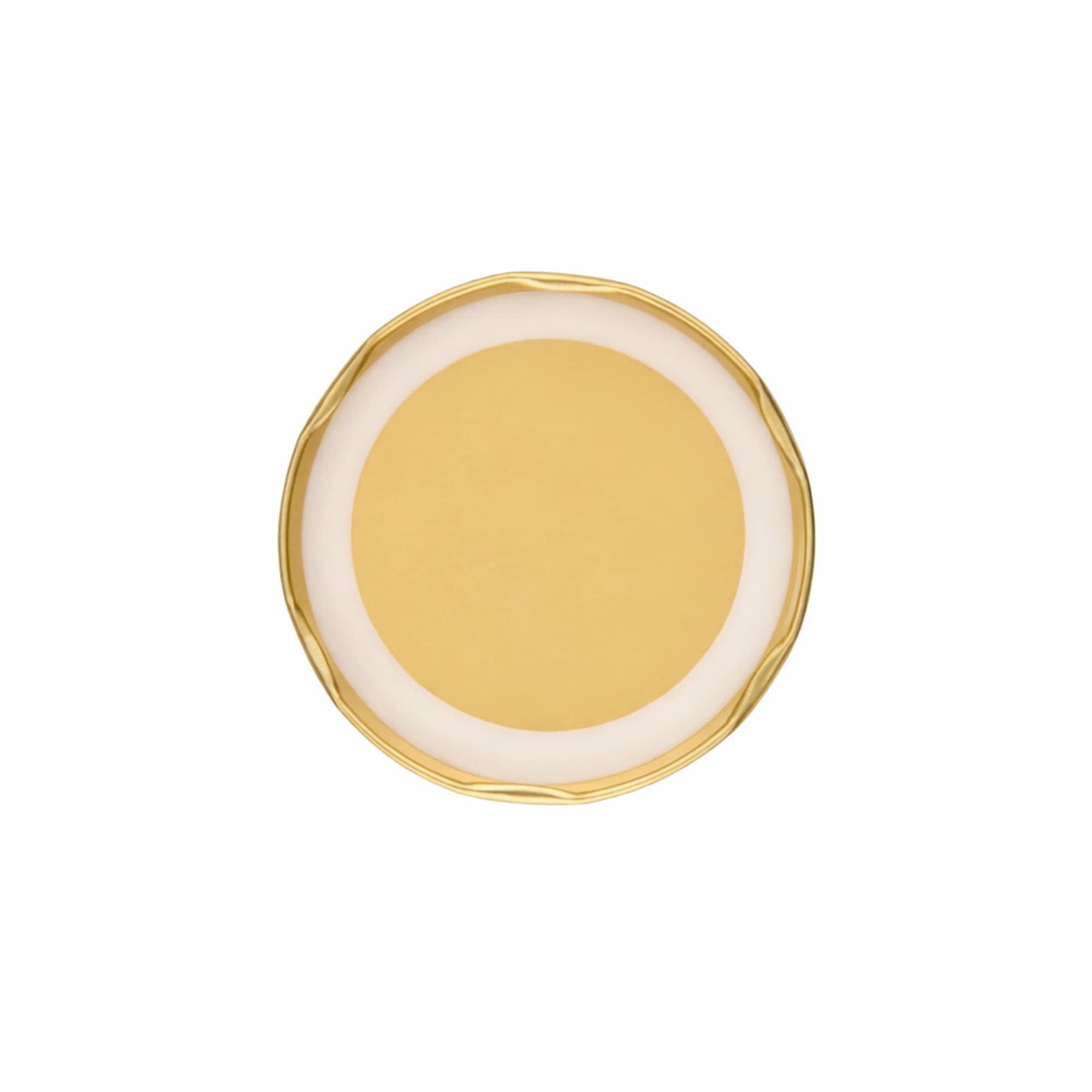 Bouchon à vis, tôle blanche, stérilisable, doré, pour ouverture : TO 82