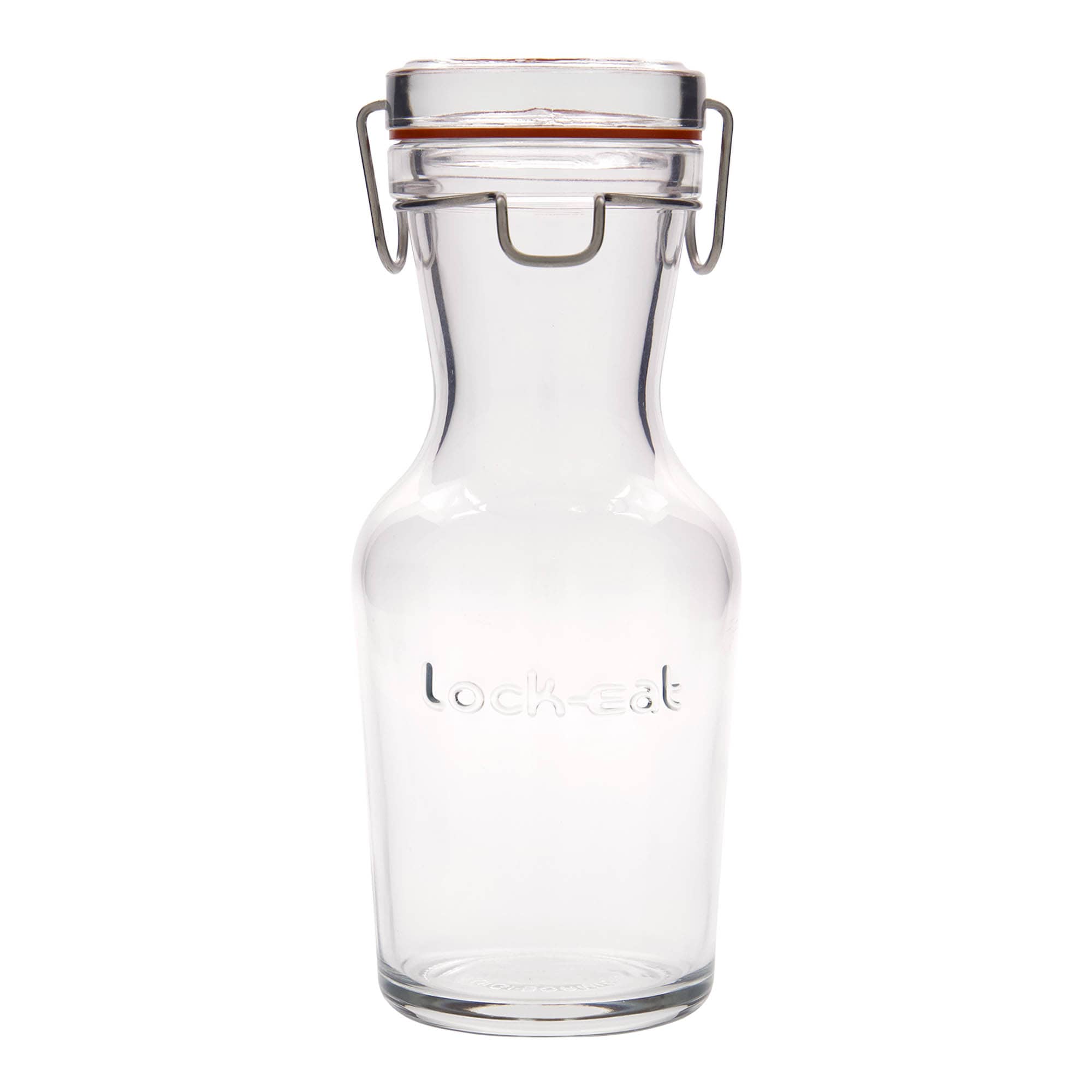 Carafe en verre 500 ml 'Lock-Eat', ouverture : fermeture à pince métallique