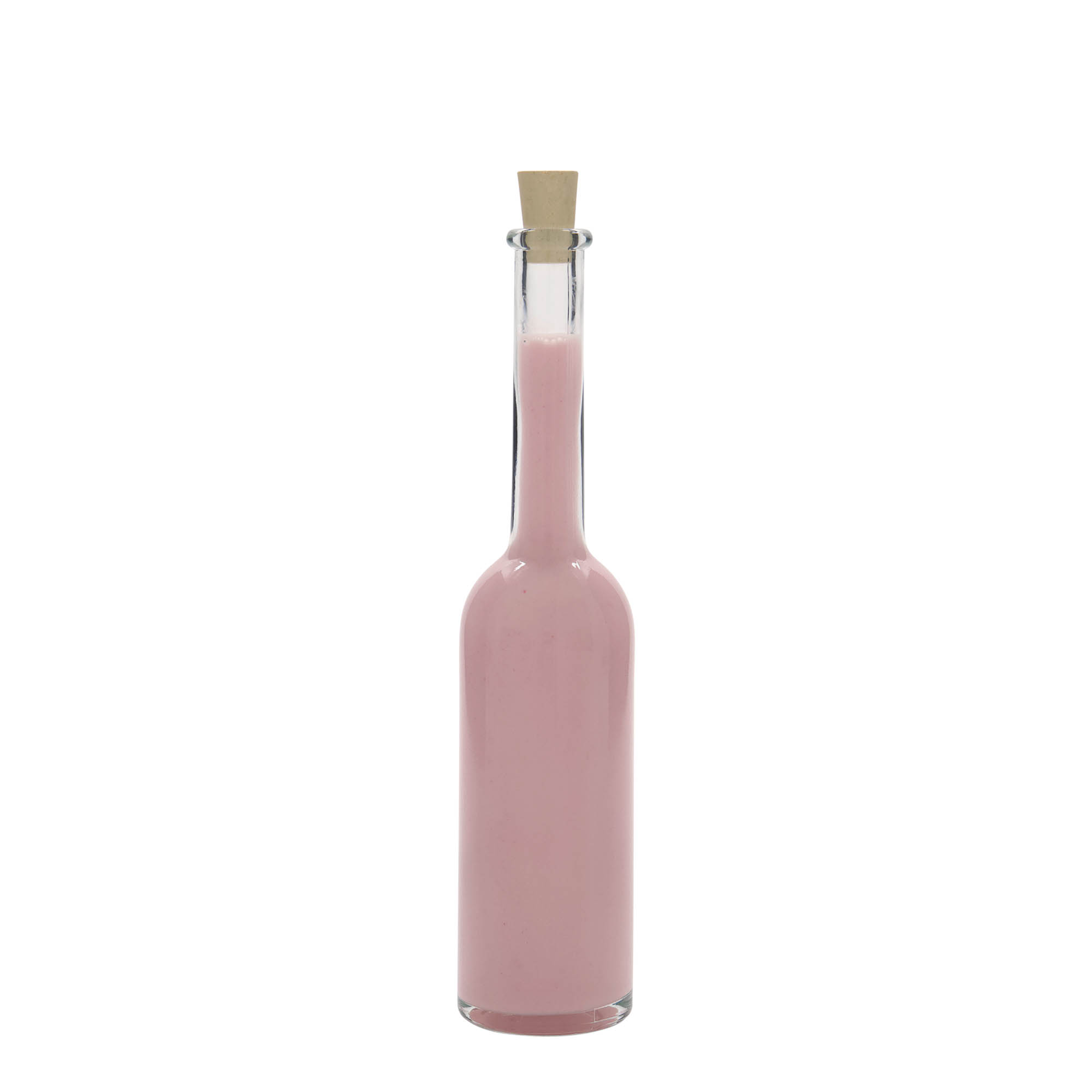 Flacon en verre de 100 ml « Opera », ouverture : bouchon en liège Flacon en verre de 100 ml « Opera », ouverture : bouchon en liège