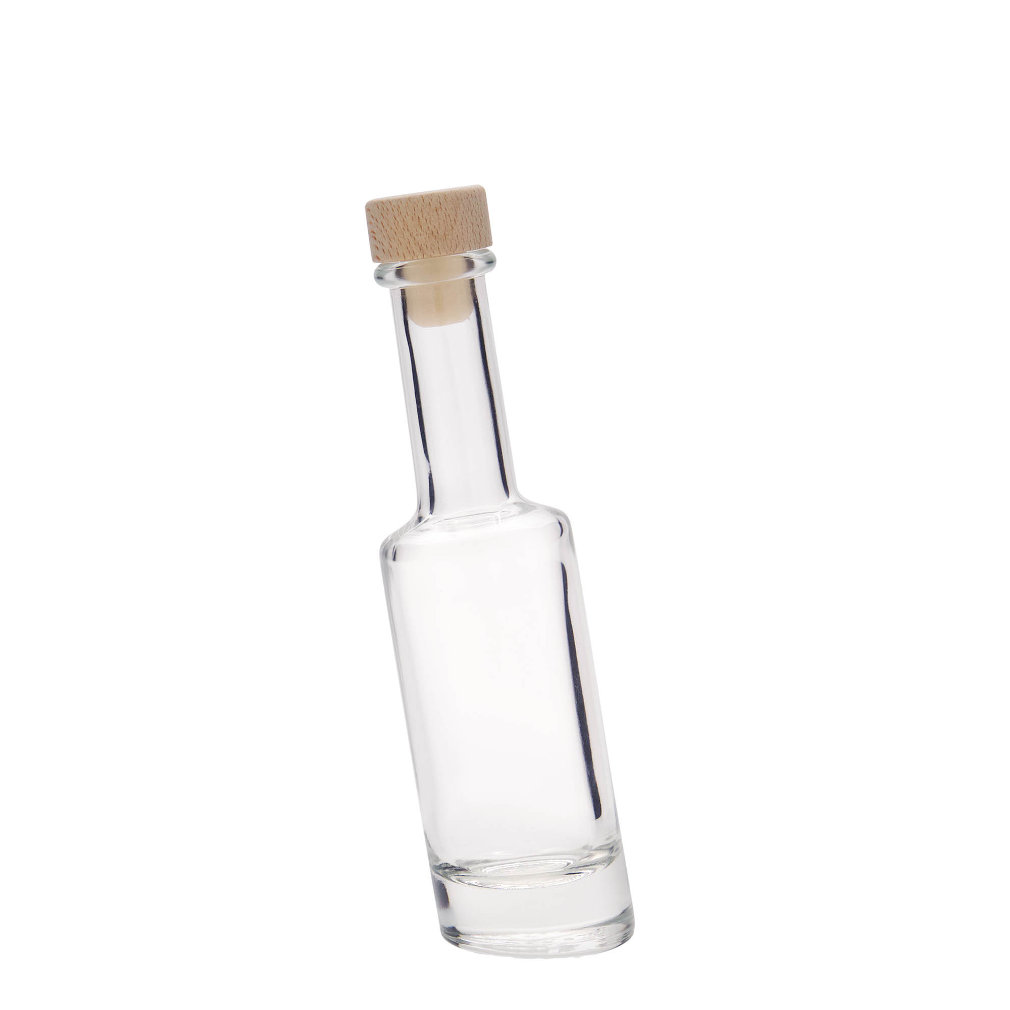 Flacon en verre 100 ml « Bounty », ouverture : bouchon en liège