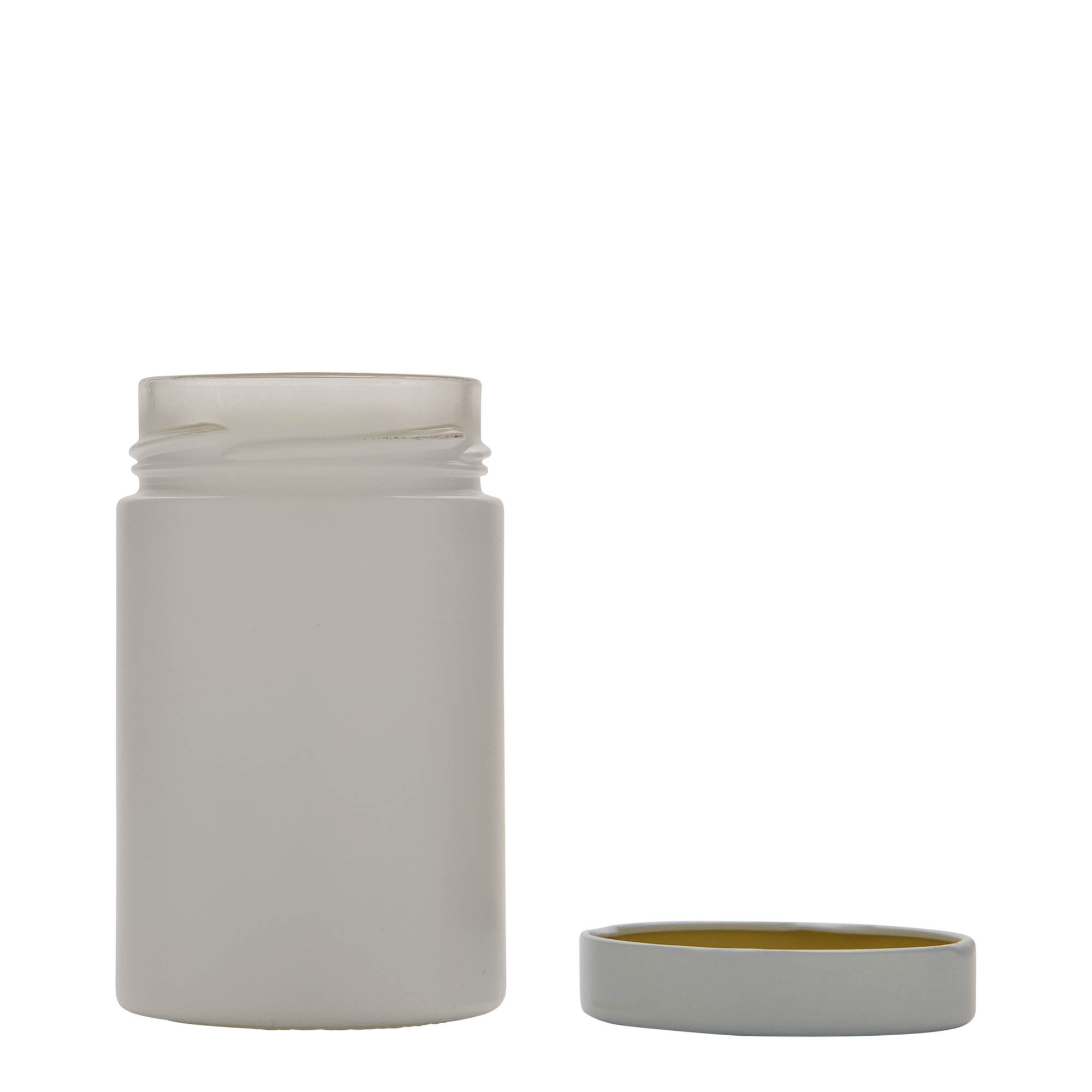 Verre rond 327 ml 'Aurora', blanc, ouverture : Deep-Twist-Off (DTO 66)