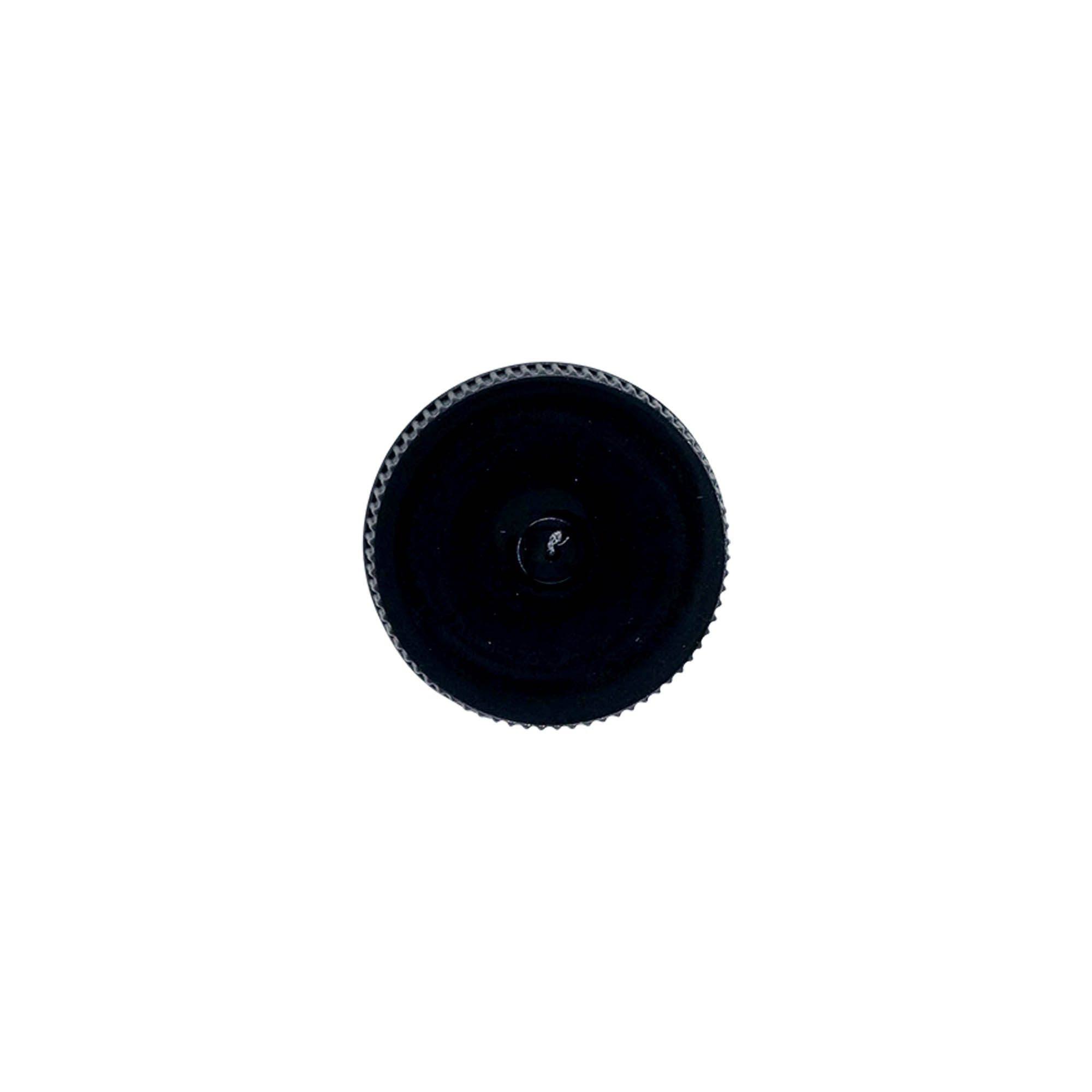 Bouchon à vis avec insert en EPE, plastique PE, noir, pour ouverture : DIN 25