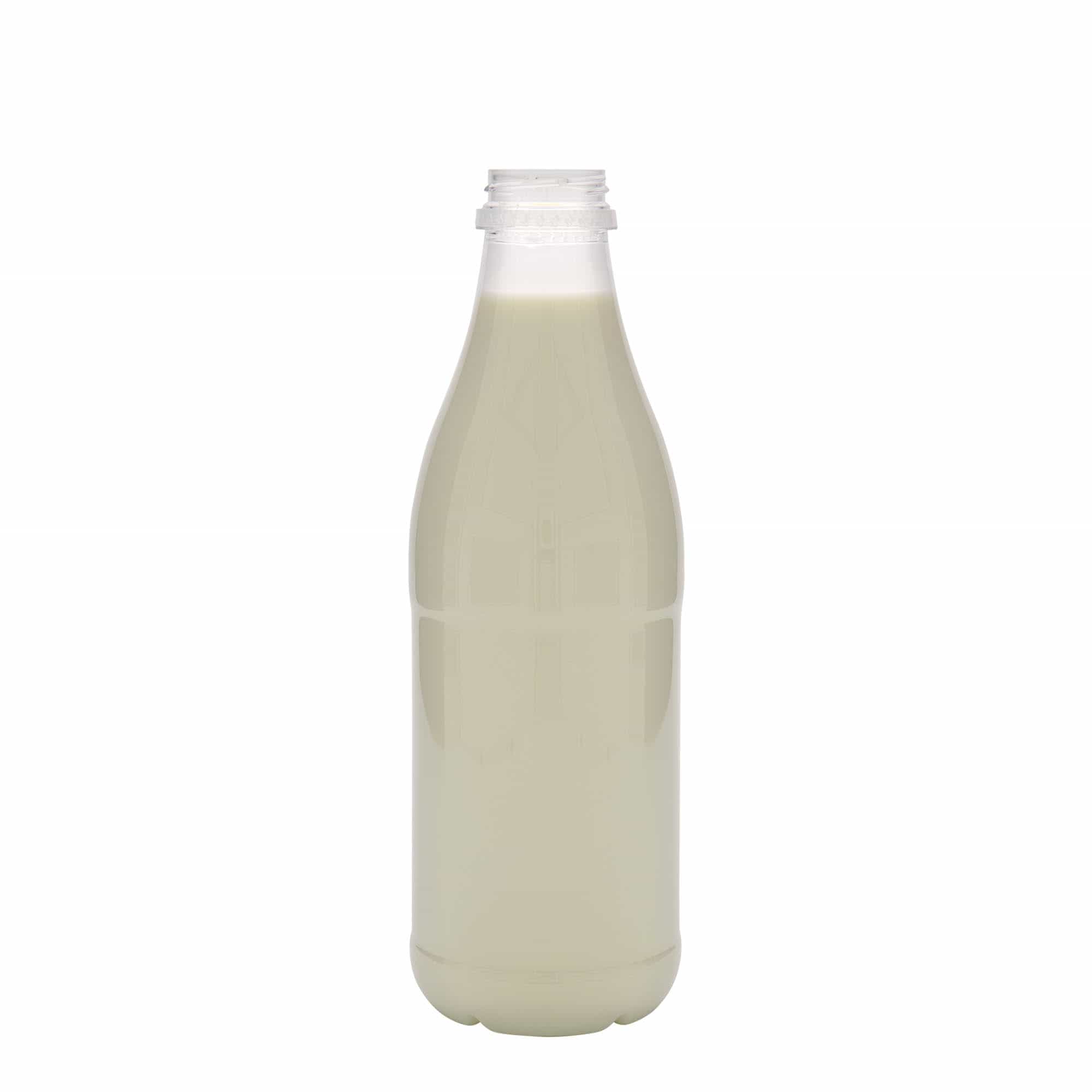 Bouteille PET 1 000 ml « Milk and Juice », plastique, ouverture : 38 mm Bouteille PET 1 000 ml « Milk and Juice », plastique, ouverture : 38 mm