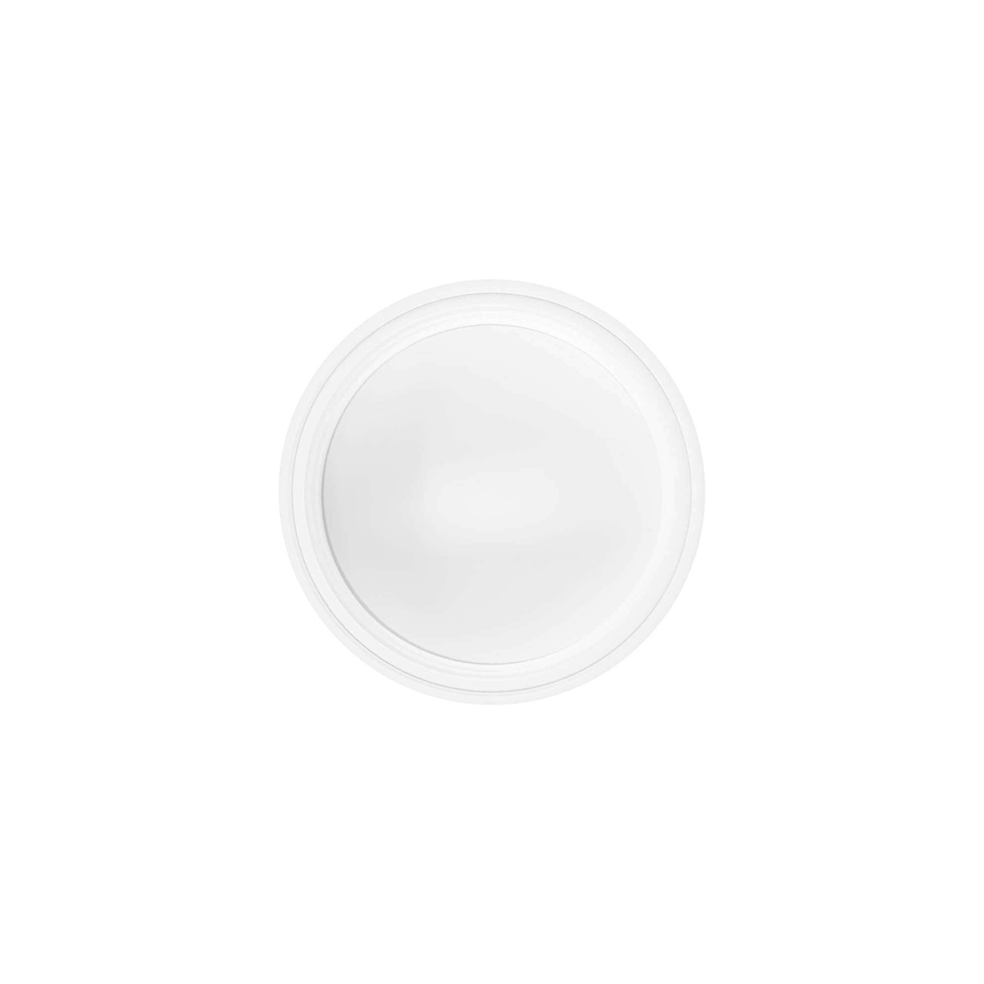 Bouchon à vis 50 ml, plastique SAN, blanc