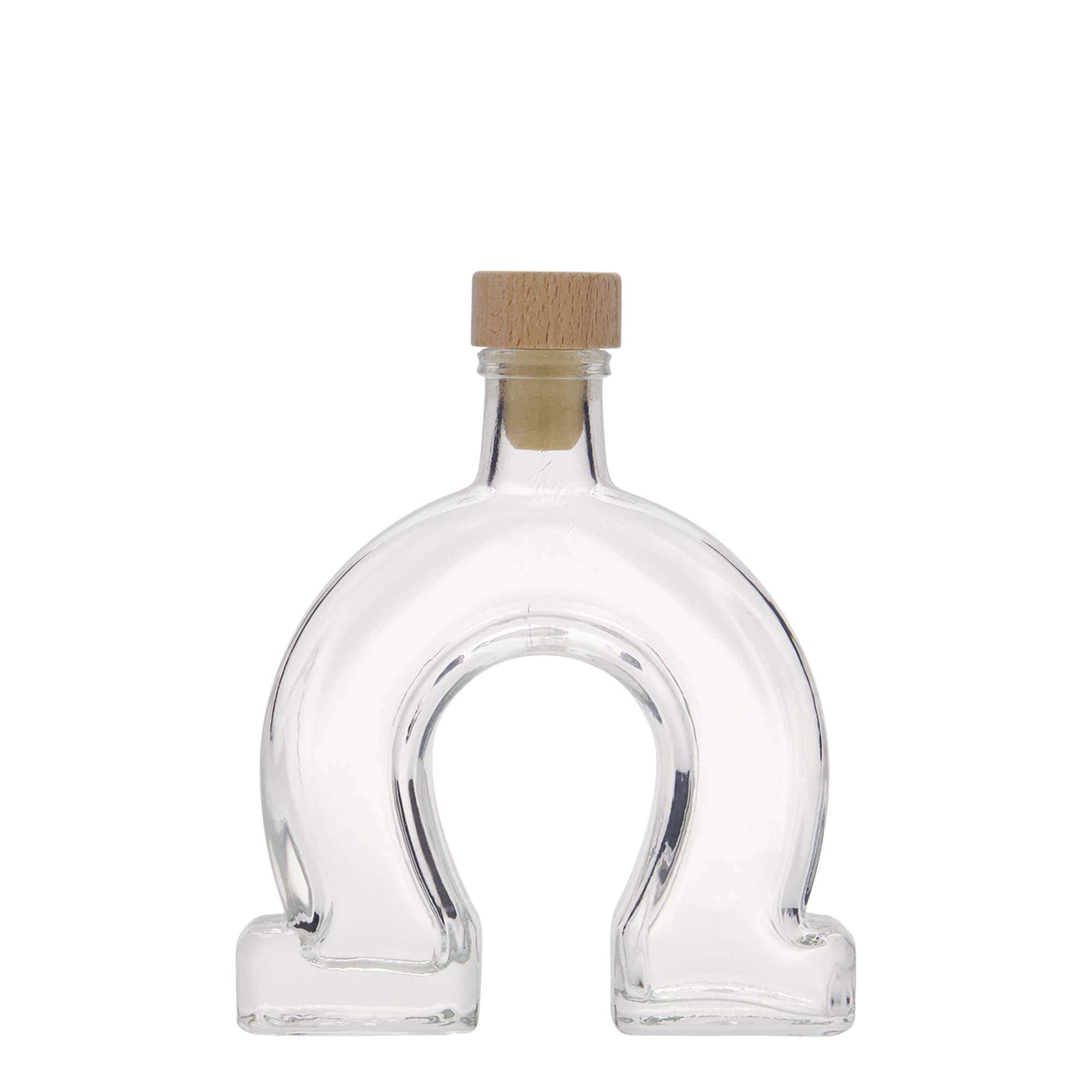 Flacon en verre de 100 ml « Fer à cheval », ouverture : liège