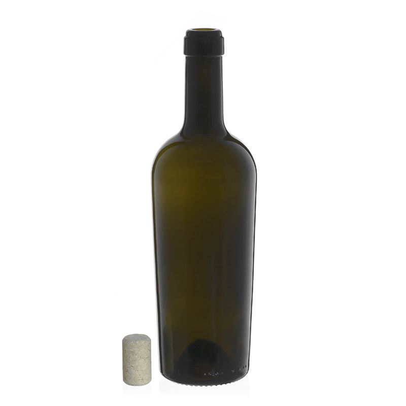 Bouteille de vin 750 ml 'Imperiale', vert antique, ouverture : bouchon en liège Bouteille de vin 750 ml 'Imperiale', vert antique, ouverture : bouchon en liège