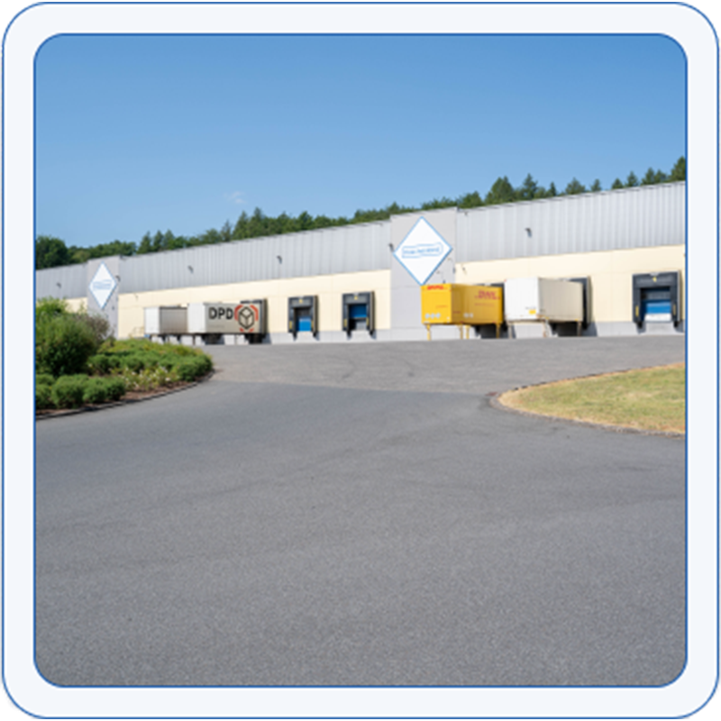 Centre logistique de Ransbach Vue extérieure du centre logistique de Ransbach-Baumbach