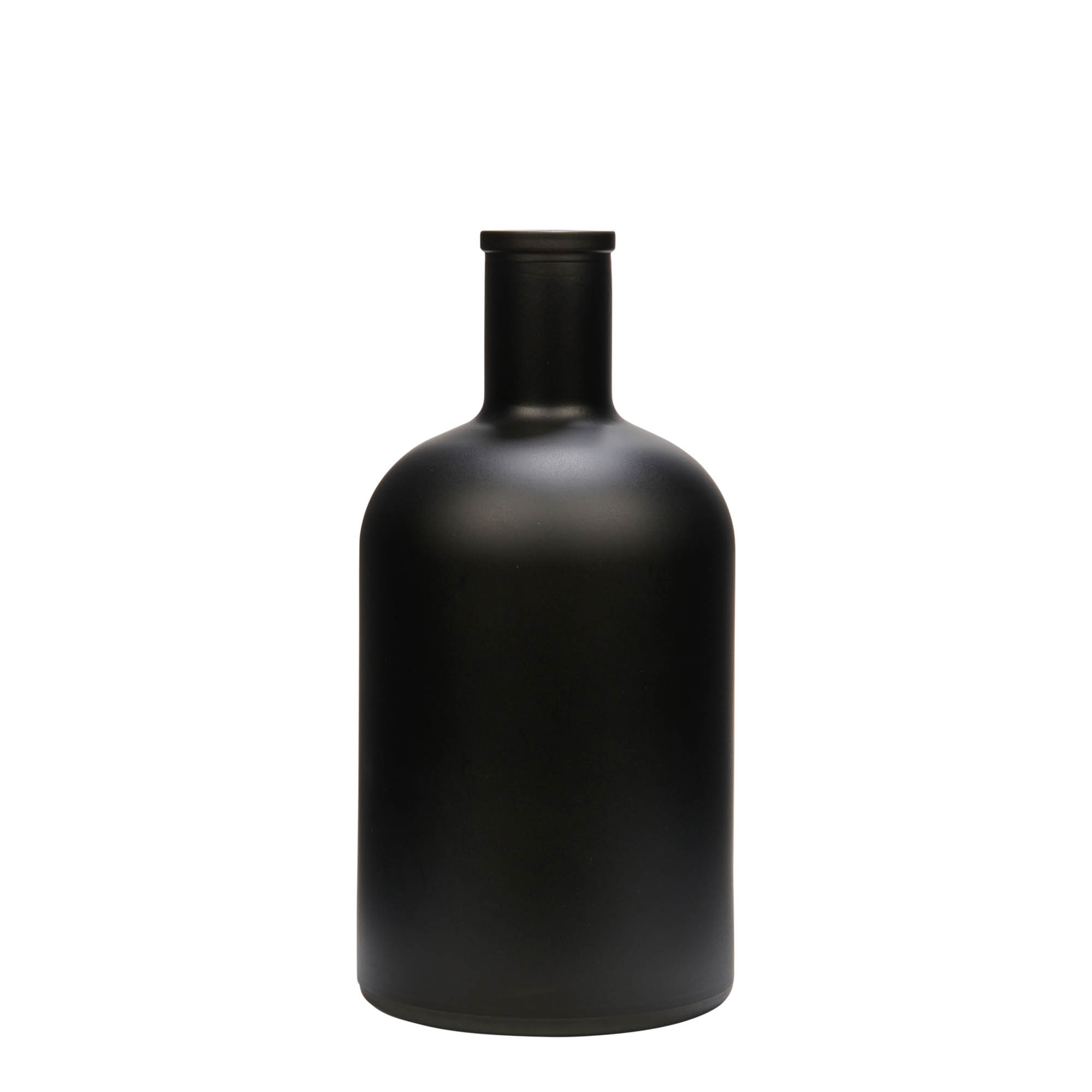 Bouteille en verre 700 ml 'Gerardino', noire, ouverture : bouchon en liège Bouteille en verre 700 ml 'Gerardino', noire, ouverture : bouchon en liège