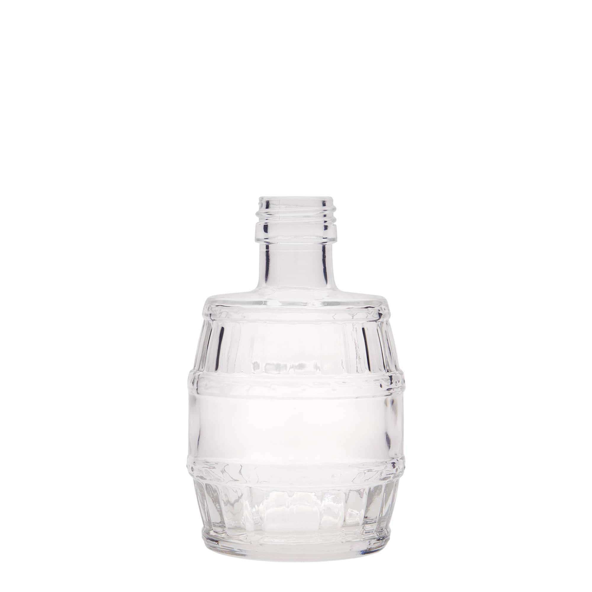 Bouteille en verre 200 ml « tonneau », ouverture : PP 28