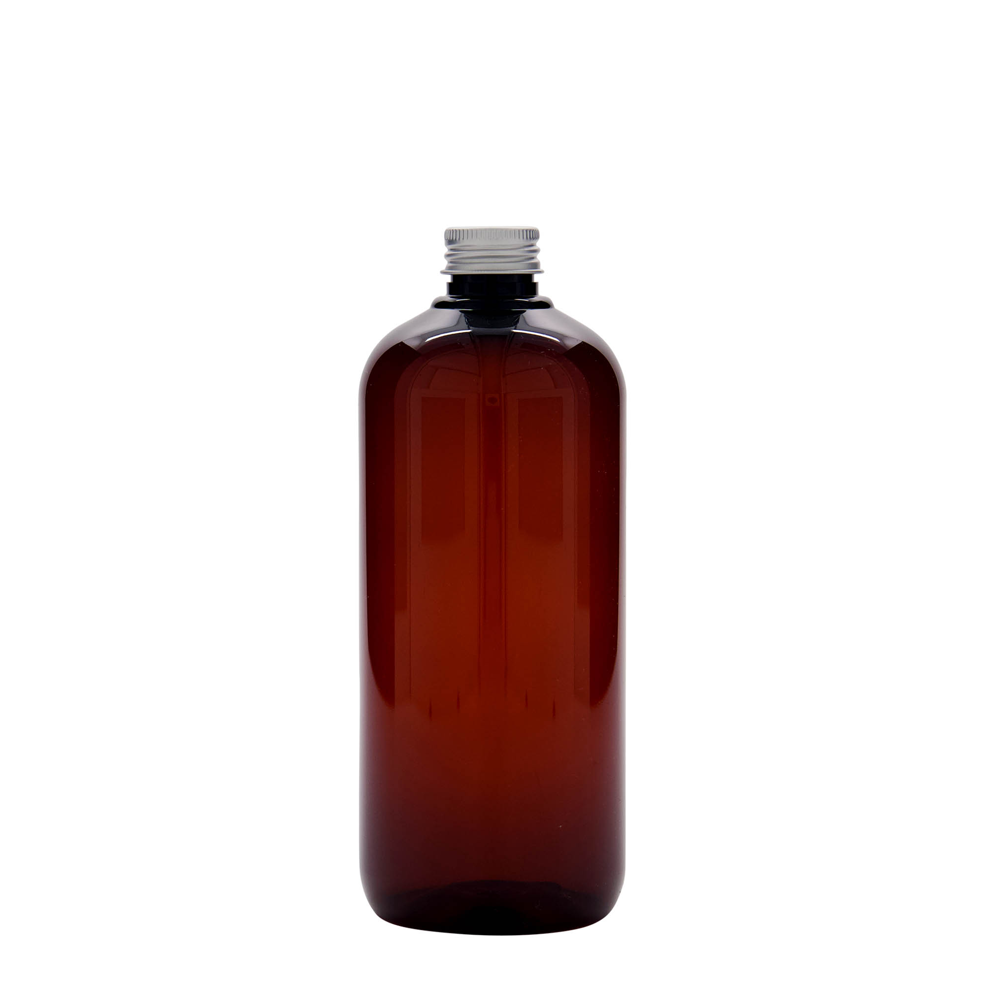 Bouteille en plastique recyclé 500 ml 'Victor's Best', PCR, marron, ouverture : 24/410 Bouteille en plastique recyclé 500 ml 'Victor's Best', PCR, marron, ouverture : 24/410