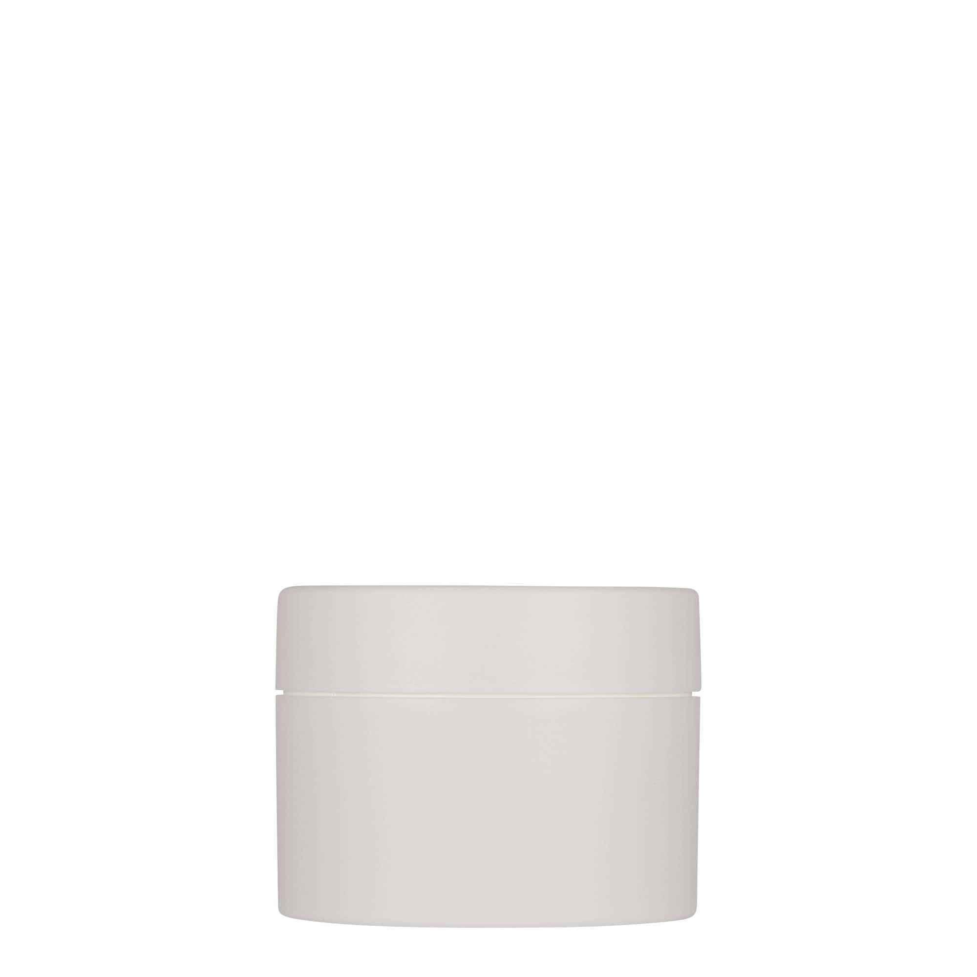 100 ml boîte en plastique 'Antonella', PP, blanche, ouverture : bouchon à vis