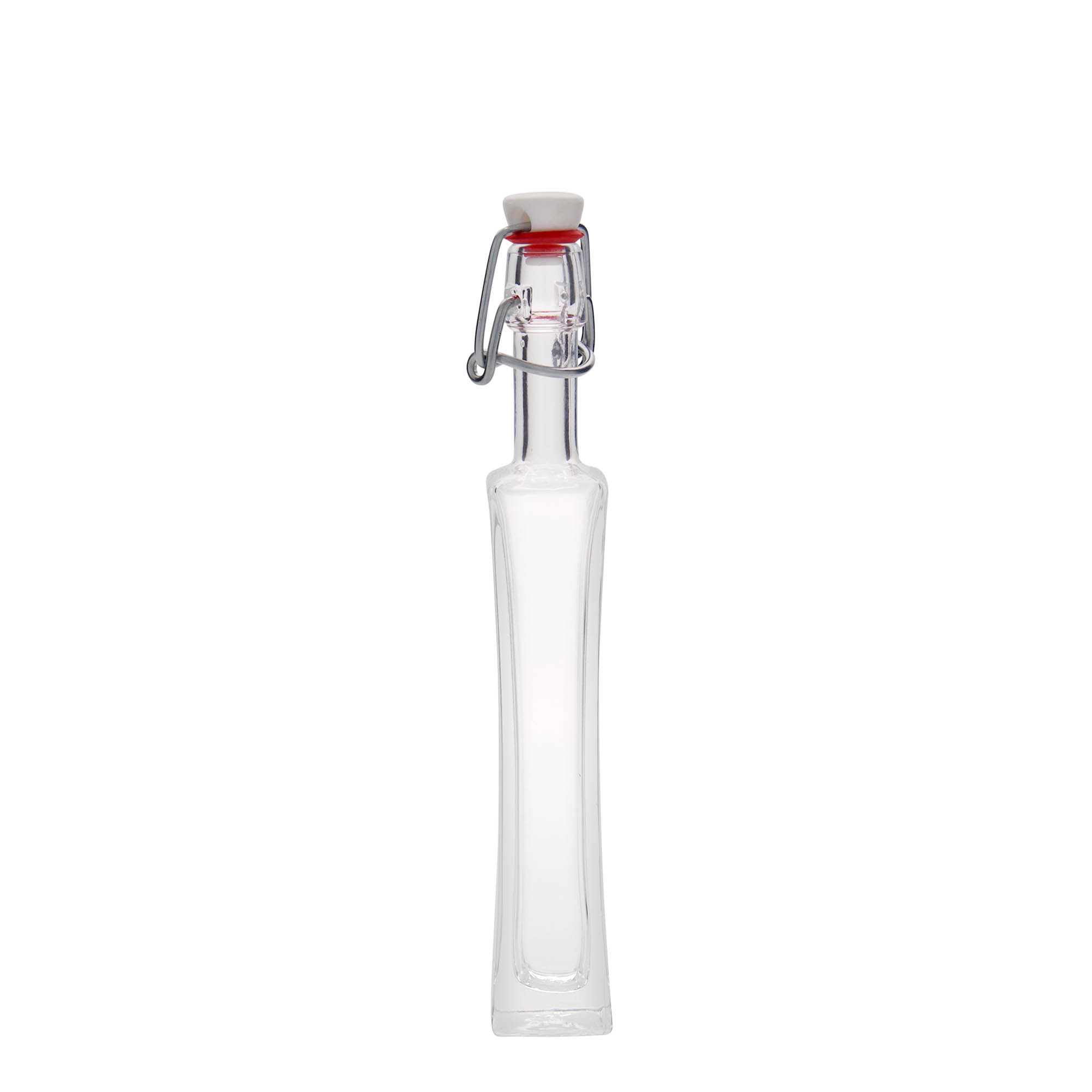 Flacon en verre 40 ml « Koko », carré, ouverture : fermeture à levier Flacon en verre 40 ml « Koko », carré, ouverture : fermeture à levier