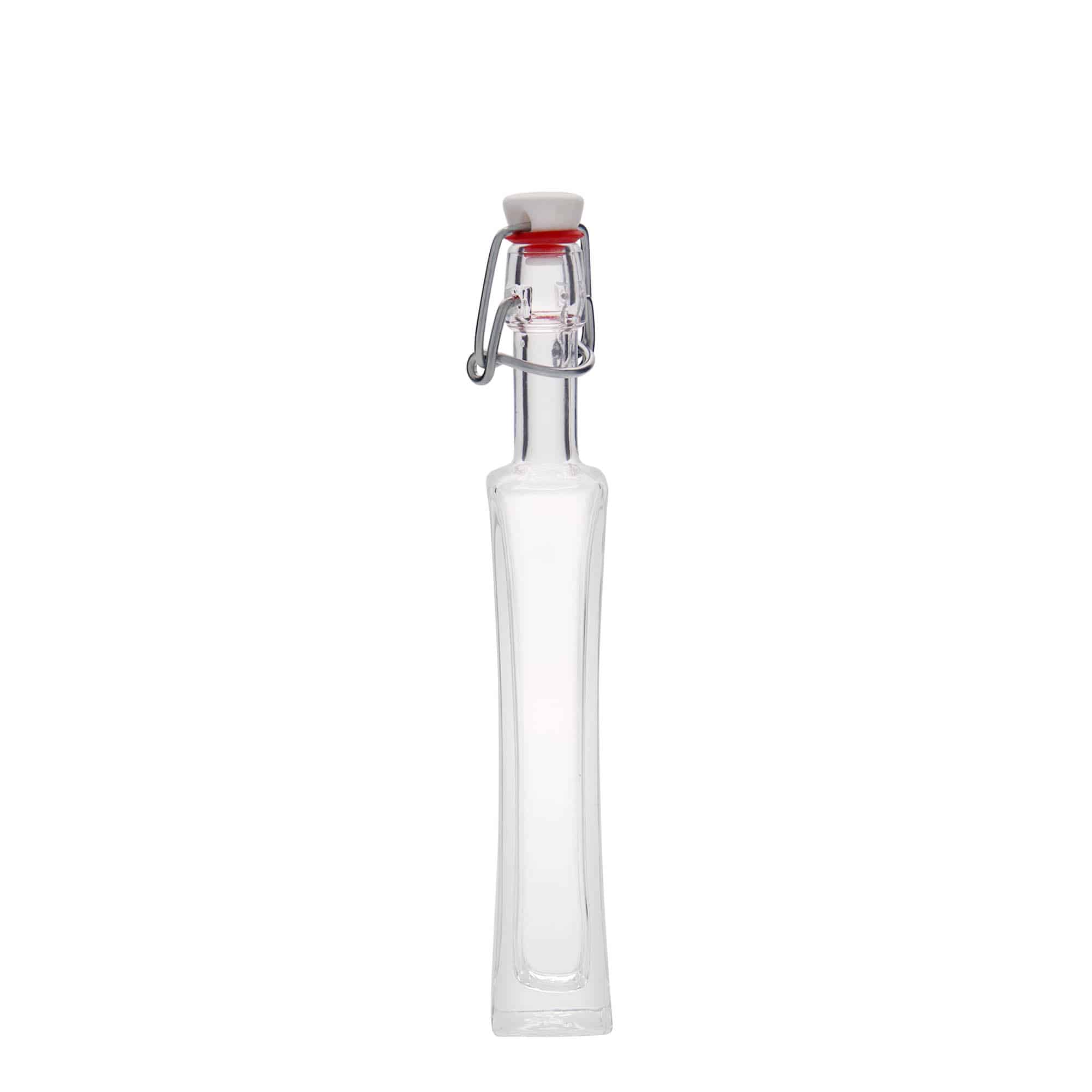 Flacon en verre 40 ml « Koko », carré, ouverture : fermeture à levier Flacon en verre 40 ml « Koko », carré, ouverture : fermeture à levier