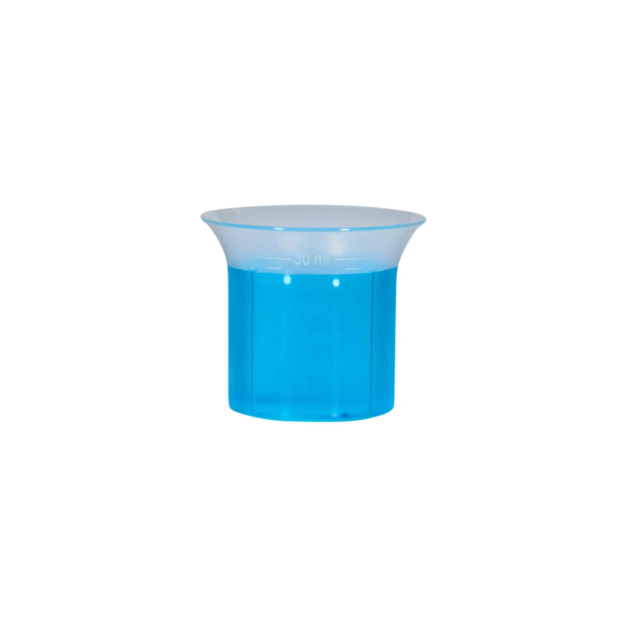 Verre doseur 5-30 ml, plastique PP