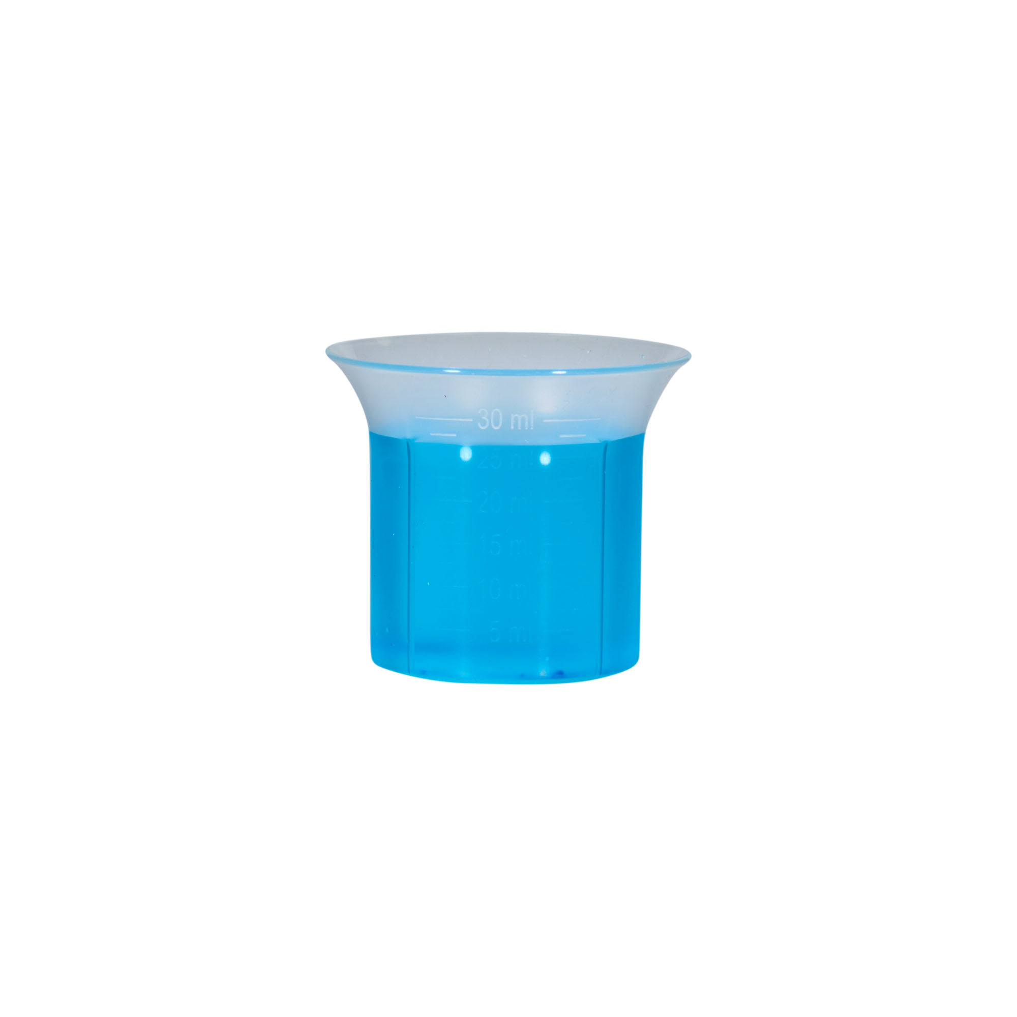 Verre doseur 5-30 ml, plastique PP