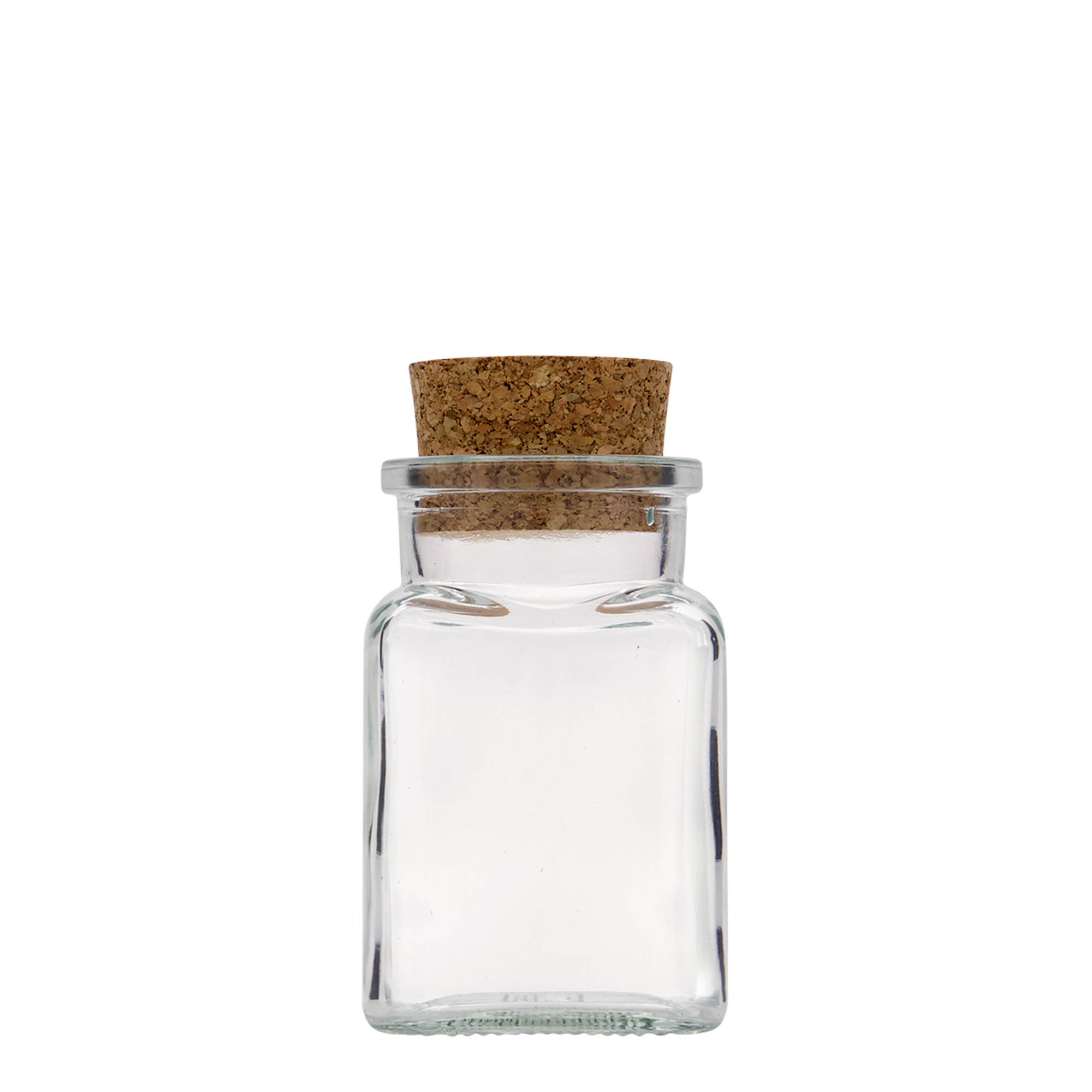 150 ml verre à bouchon en liège, carré, ouverture : liège 150 ml verre à bouchon en liège, carré, ouverture : liège