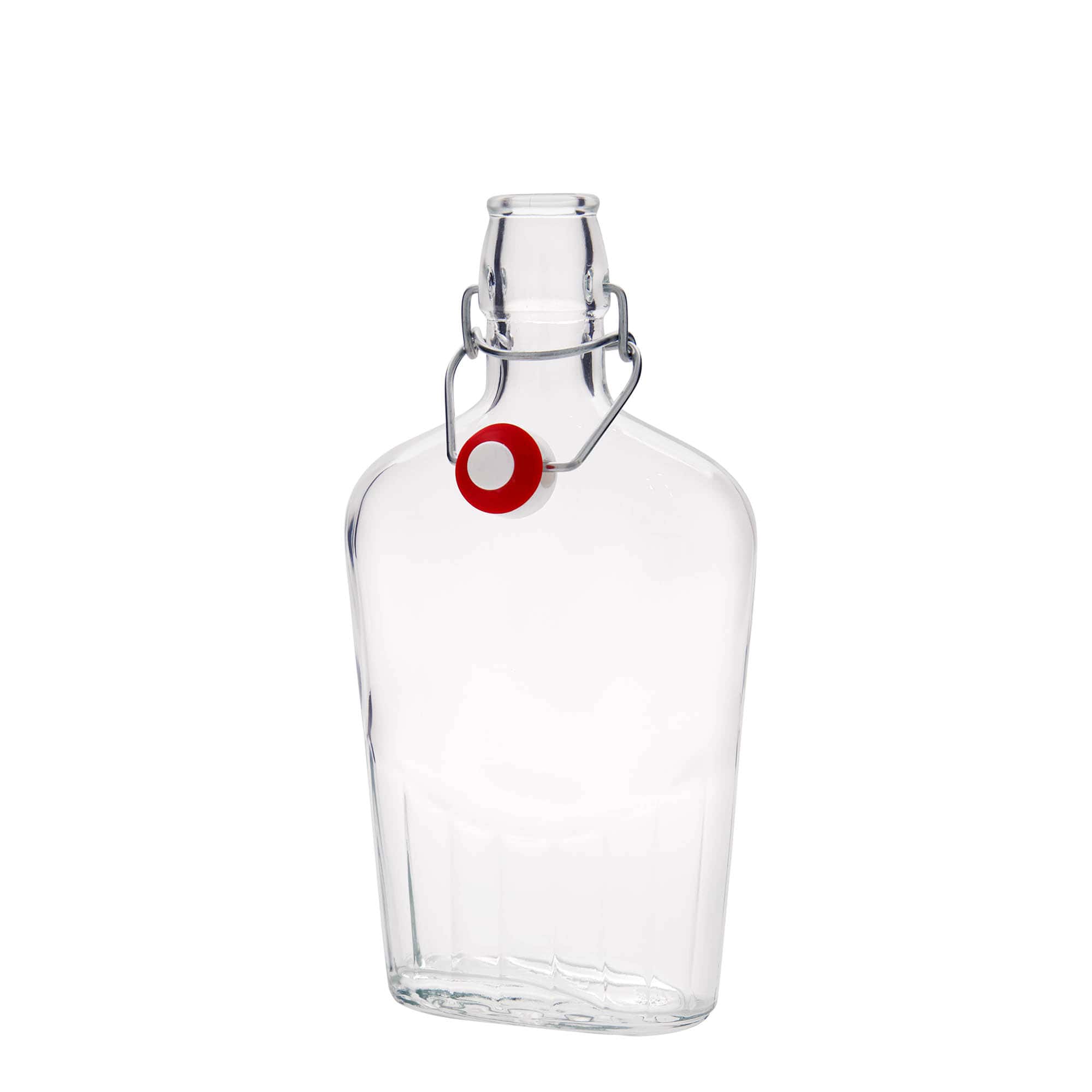 Bouteille en verre 500 ml « Fiaschetta », ovale, ouverture : bouchon à levier