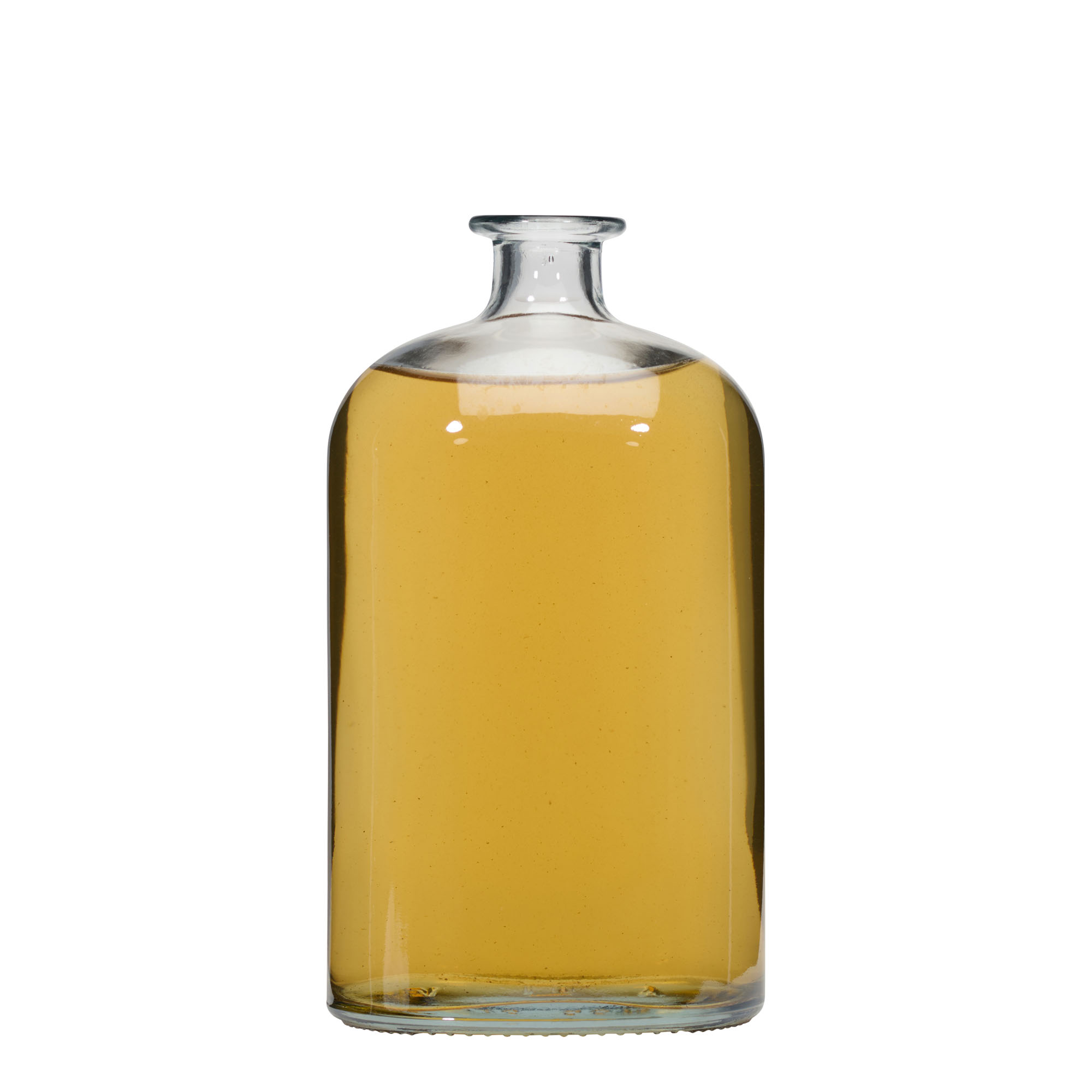 Bouteille en verre 1 000 ml « Dundee », ovale, ouverture : bouchon en liège Bouteille en verre 1 000 ml « Dundee », ovale, ouverture : bouchon en liège