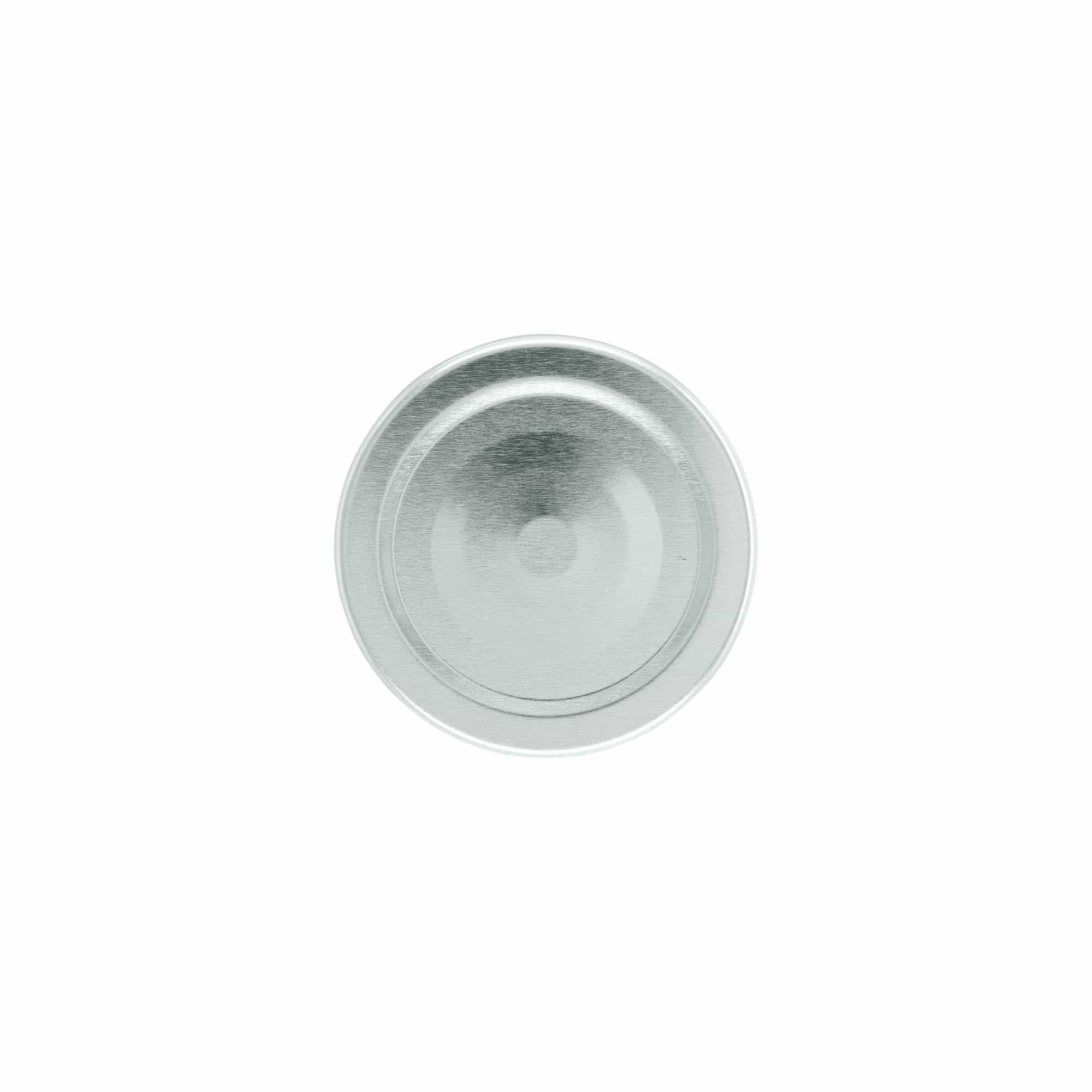 Bouchon à vis profond, tôle blanche, argenté, pour ouverture : Deep-TO 58