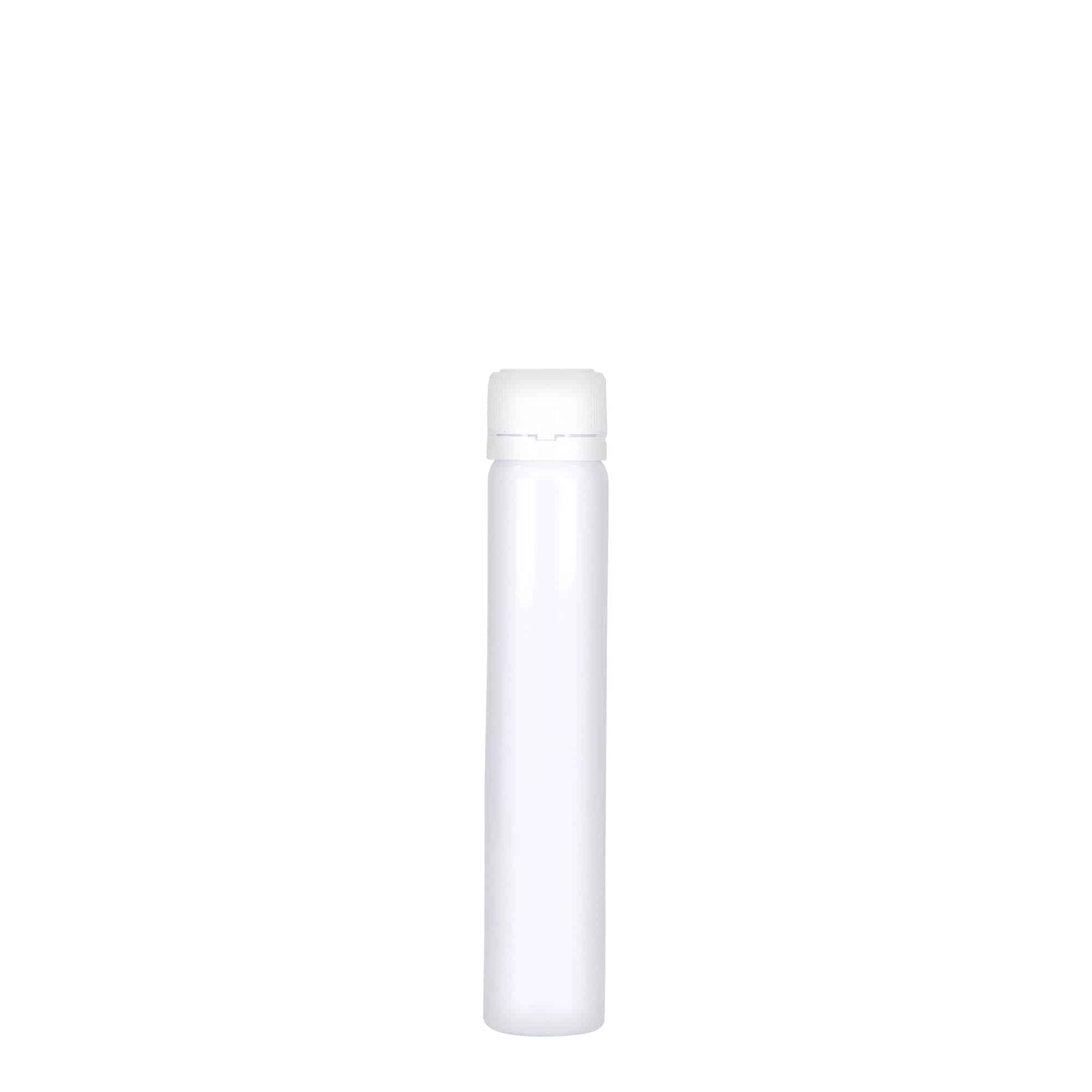 Éprouvette en PET 25 ml, plastique, blanc, col : bouchon à vis