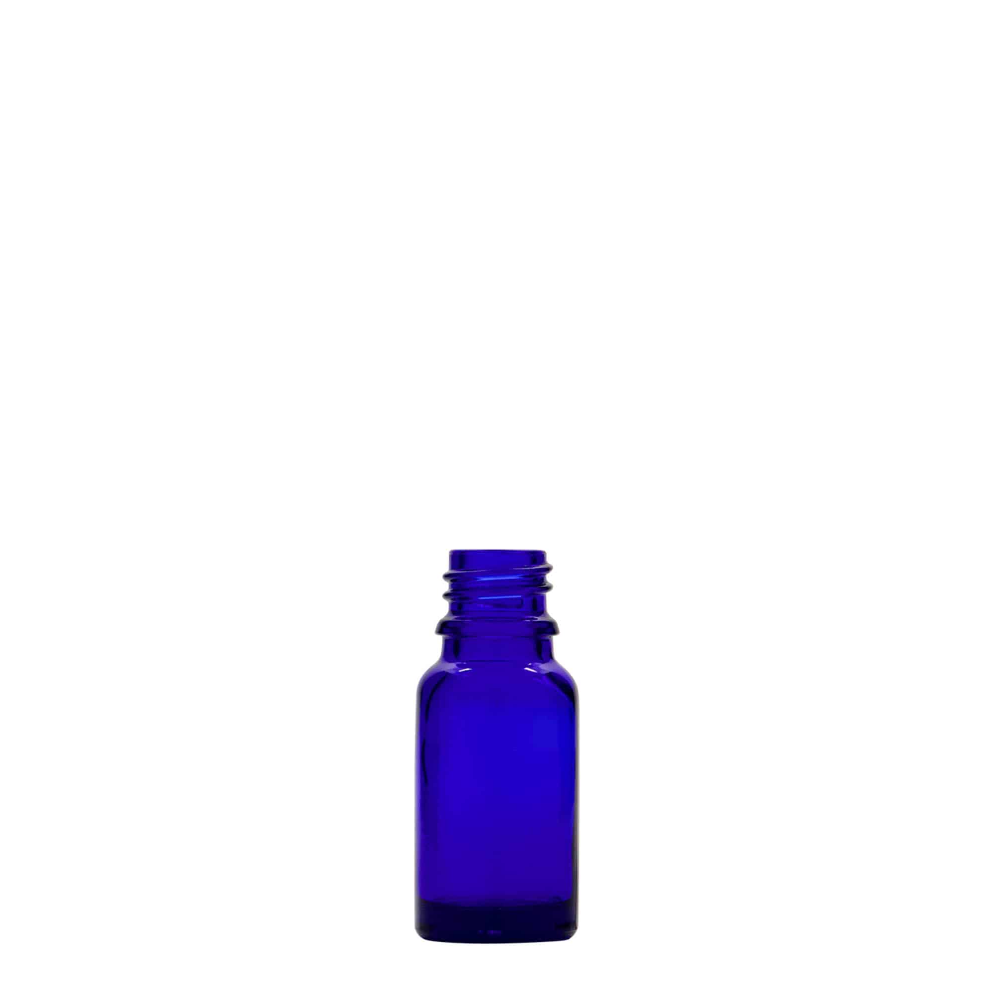 Flacon médical 10 ml, verre, bleu royal, ouverture : DIN 18