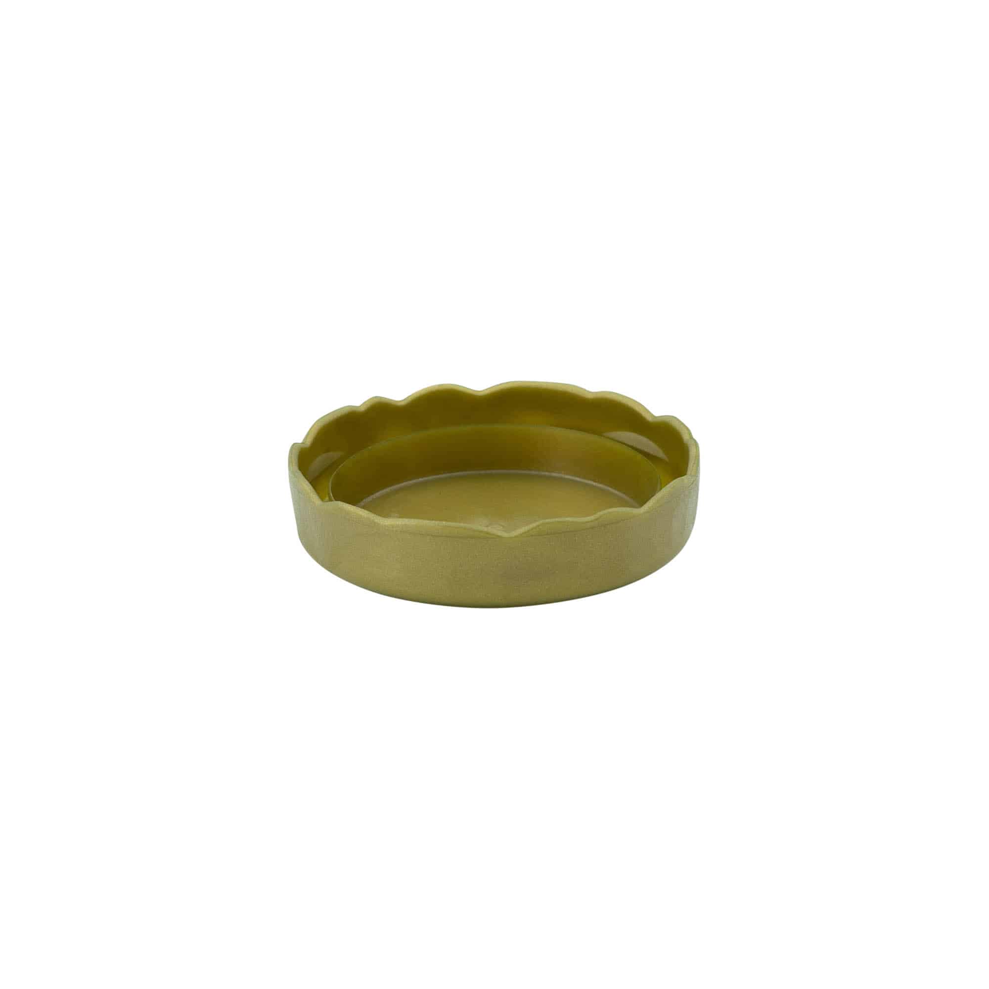 Couvercle à emboîtement pour pot en céramique à col étroit, plastique HDPE, or