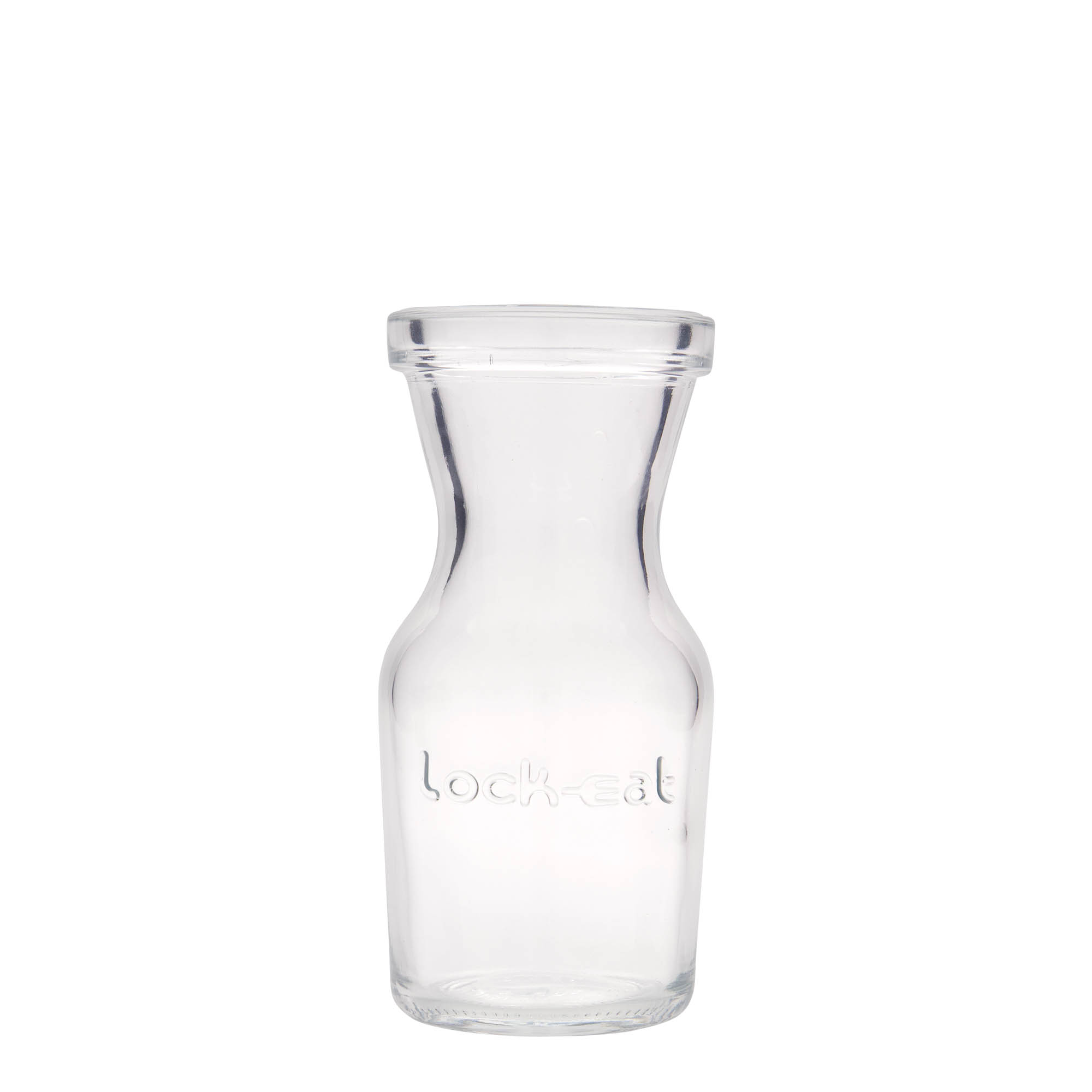 Carafe en verre 250 ml « Lock-Eat », ouverture : fermeture à pince métallique