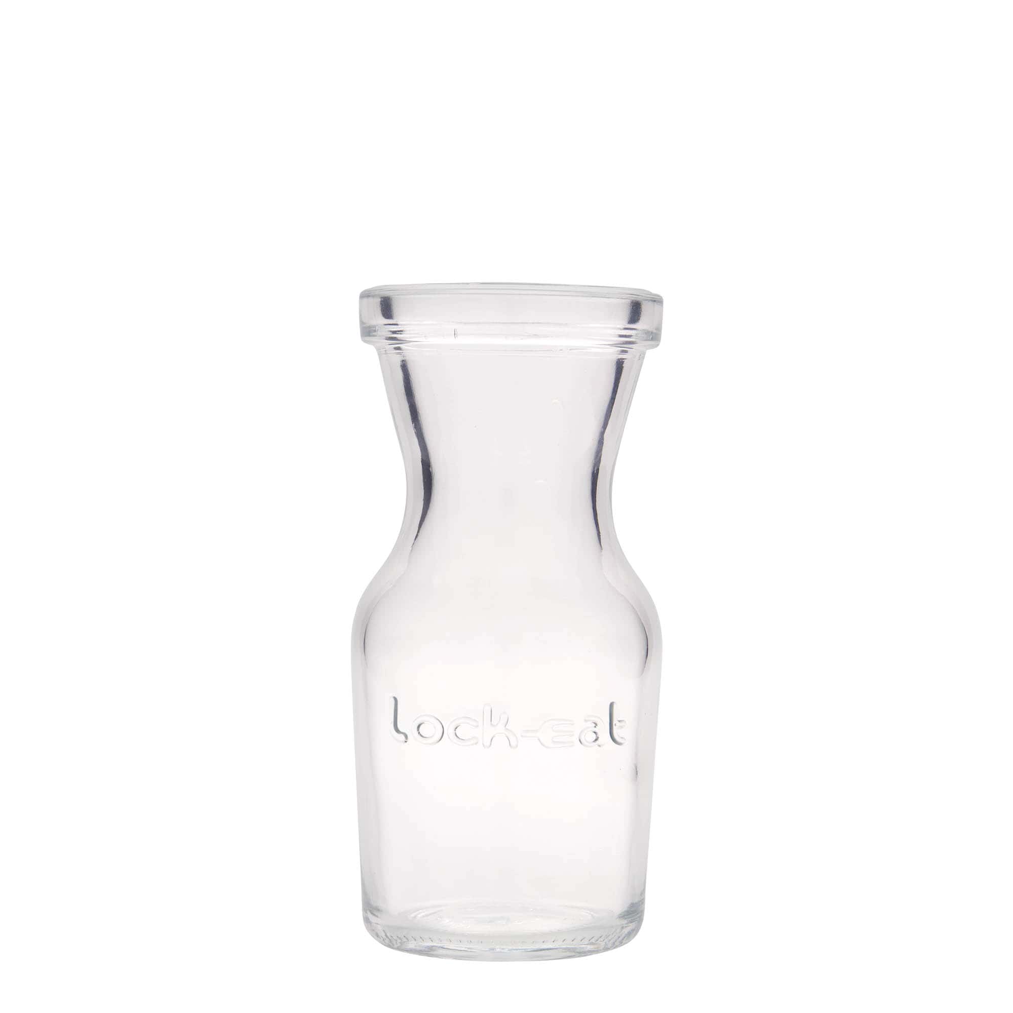 Carafe en verre 250 ml « Lock-Eat », ouverture : fermeture à pince métallique