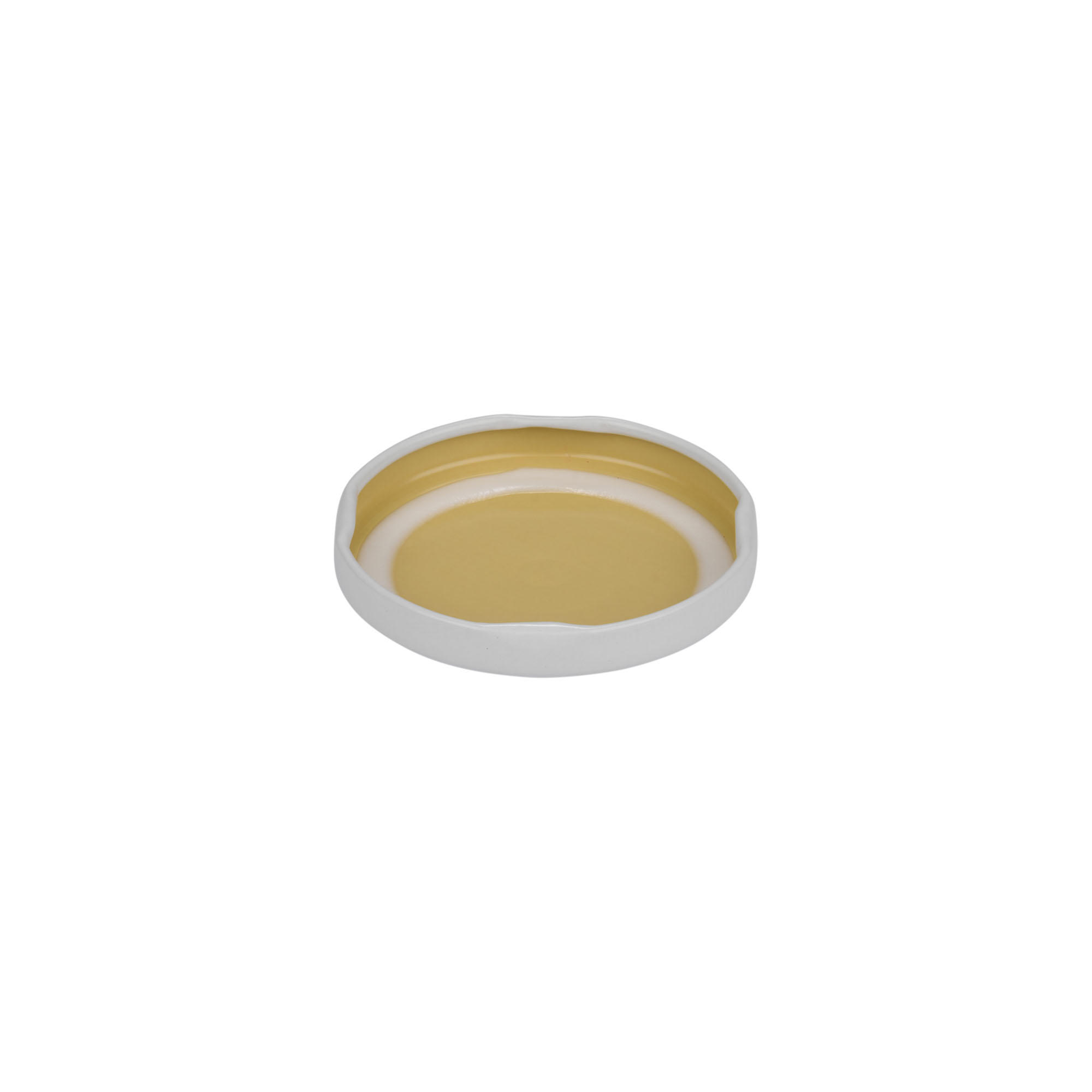 Bouchon à vis, tôle blanche, blanc, pour ouverture : TO 58