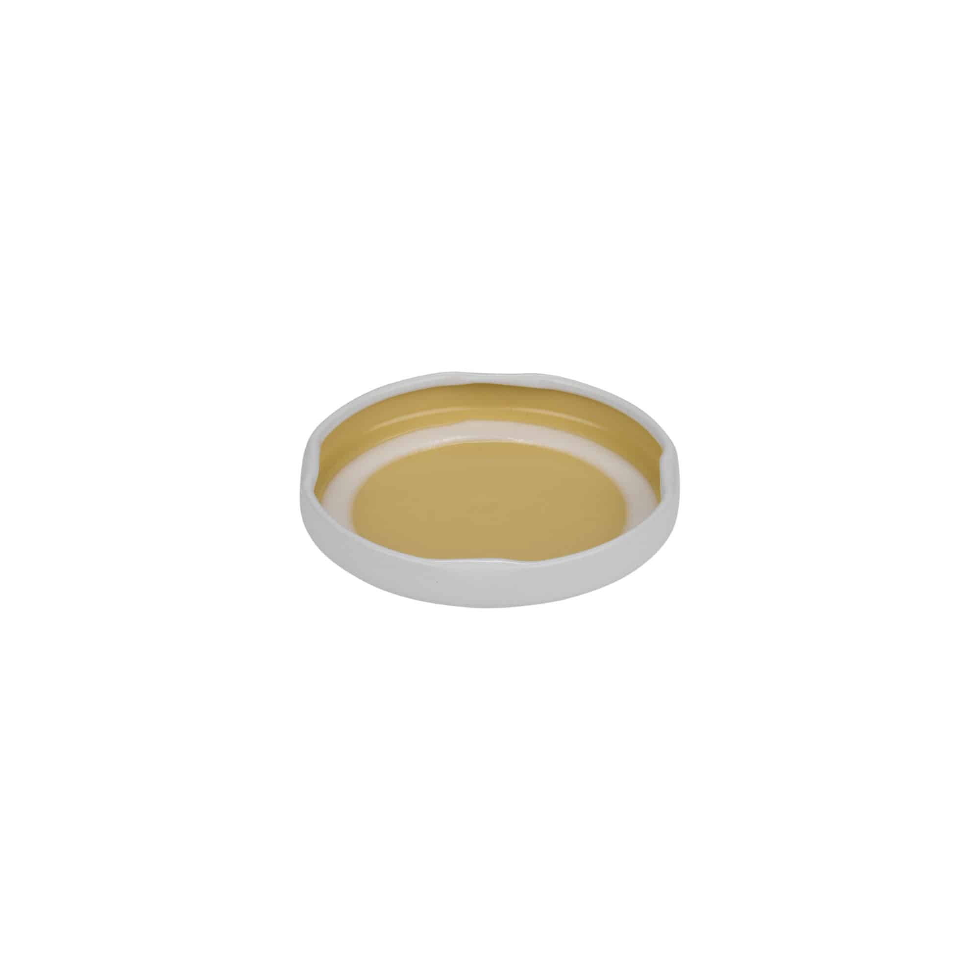 Bouchon à vis, tôle blanche, blanc, pour ouverture : TO 58