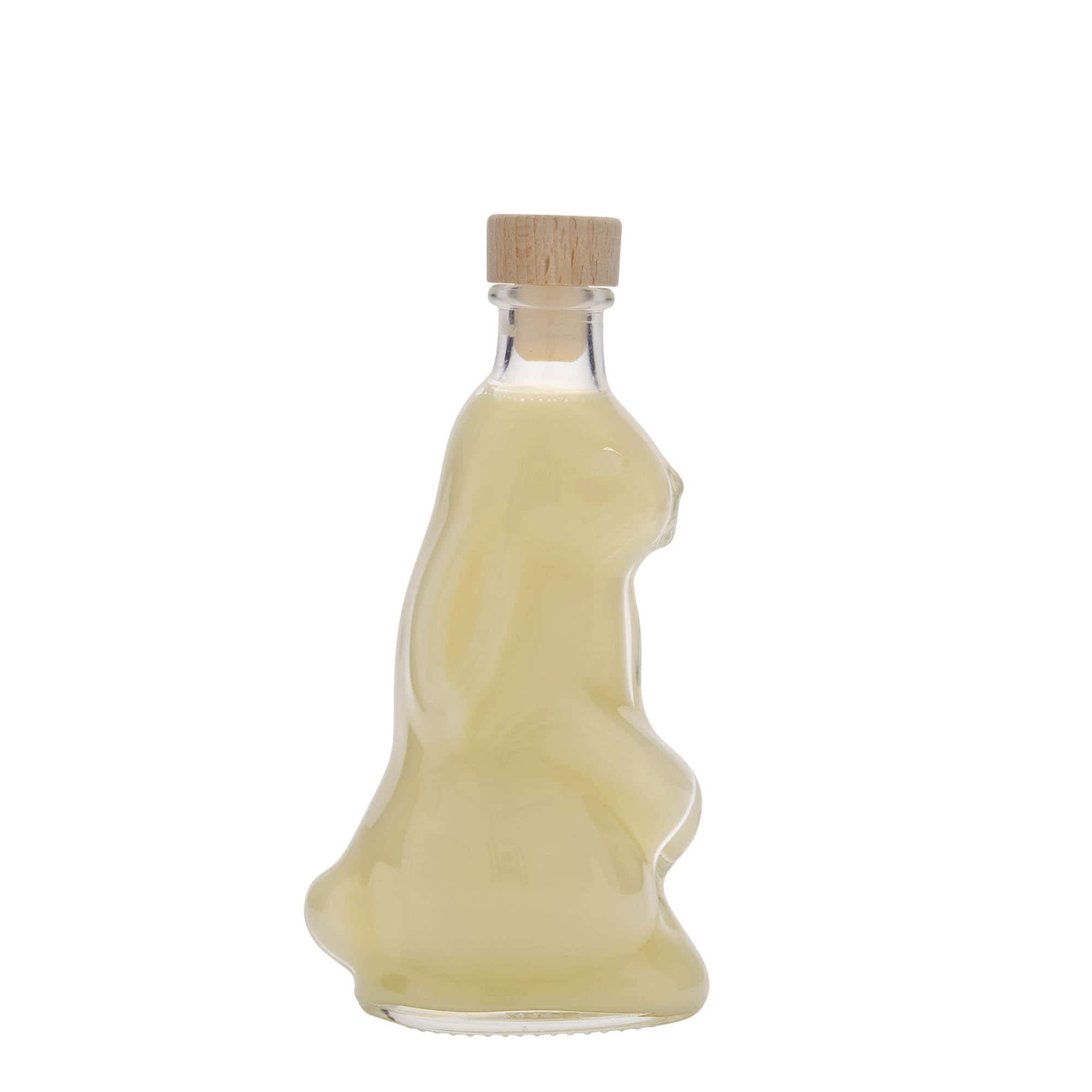 Flacon en verre 200 ml « Lapin », ouverture : bouchon en liège