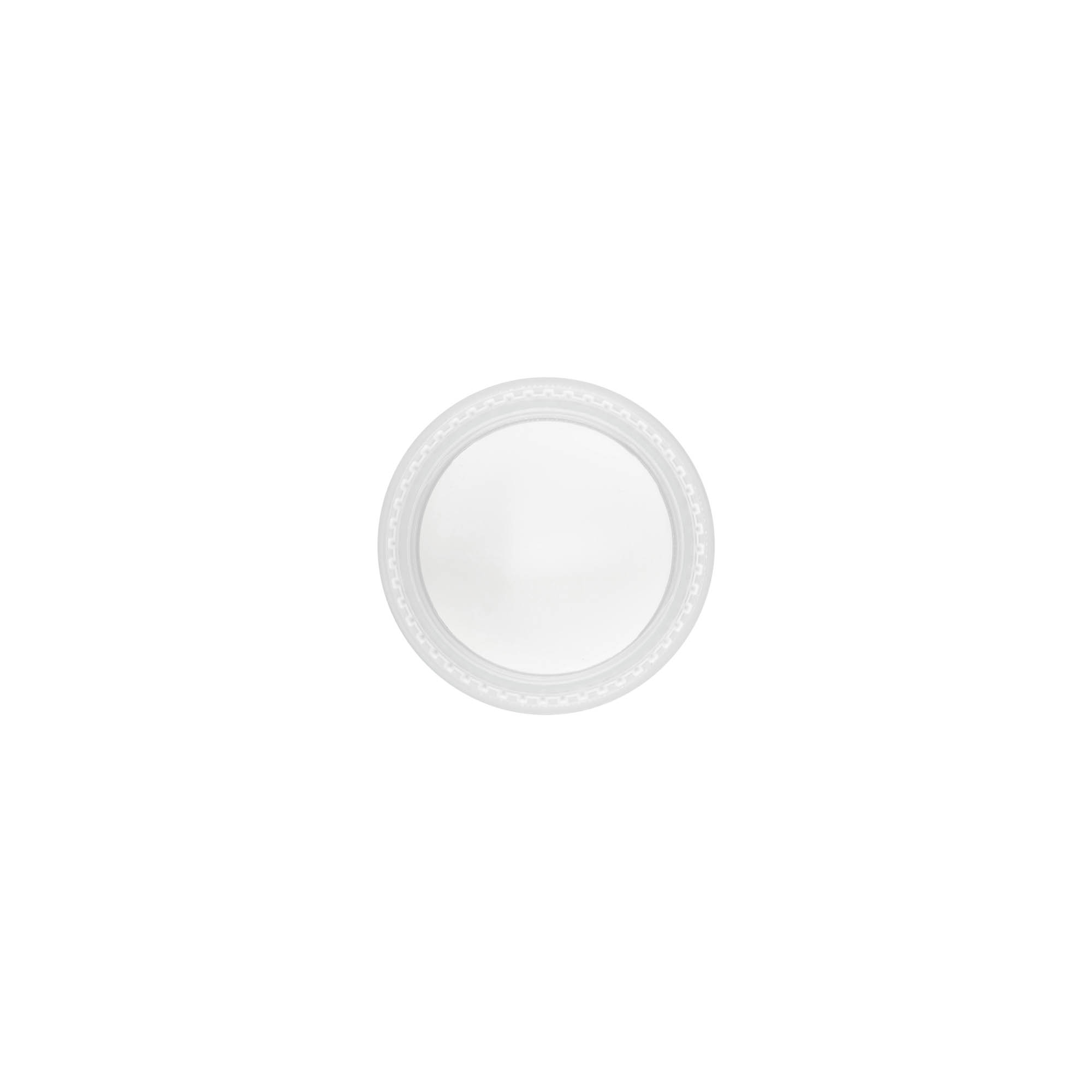 Bouchon à vis 'Édition Clear/Platin', plastique PP, blanc, pour embouchure : 45/2P