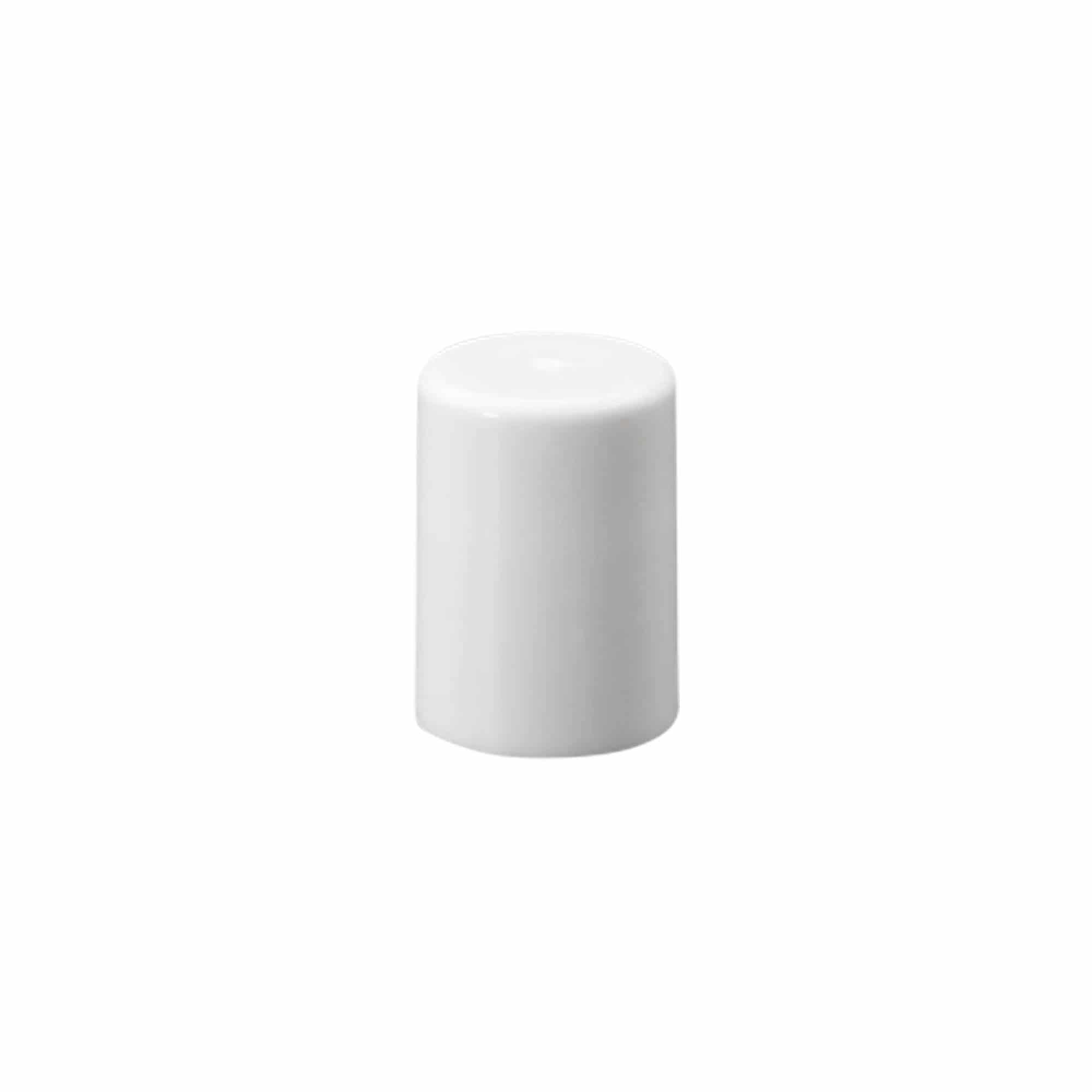 Capuchon pour flacon Roll-on 10 ml, plastique PP, blanc, pour bouchage: Bougage à vis Capuchon pour flacon Roll-on 10 ml, plastique PP, blanc, pour bouchage: Bougage à vis