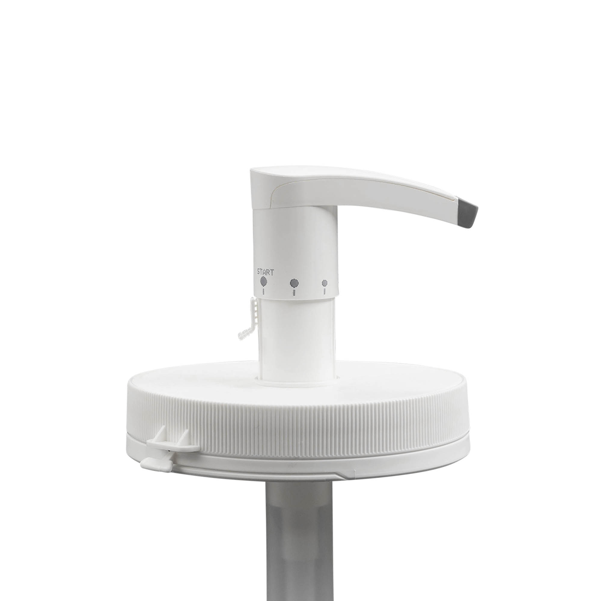 Pompe distributrice pour 1 240 ml 'Securibox', plastique PE, blanc, pour ouverture : bouchon à vis Pompe distributrice pour 1 240 ml 'Securibox', plastique PE, blanc, pour ouverture : bouchon à vis