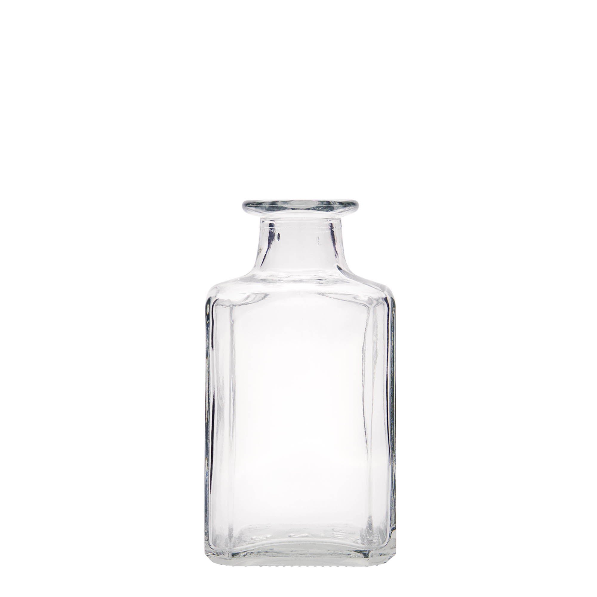 Bouteille en verre 250 ml « Torben », carrée, ouverture : bouchon en liège