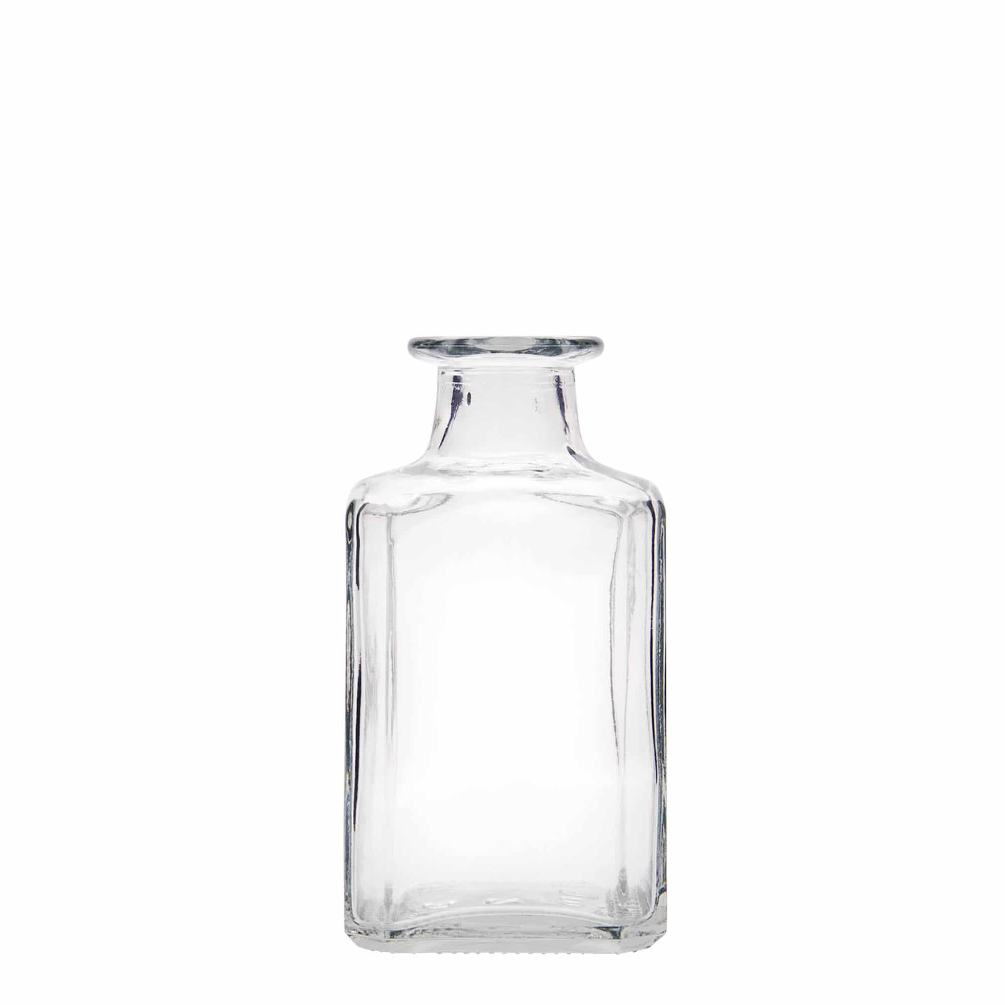 Bouteille en verre 250 ml « Torben », carrée, ouverture : bouchon en liège