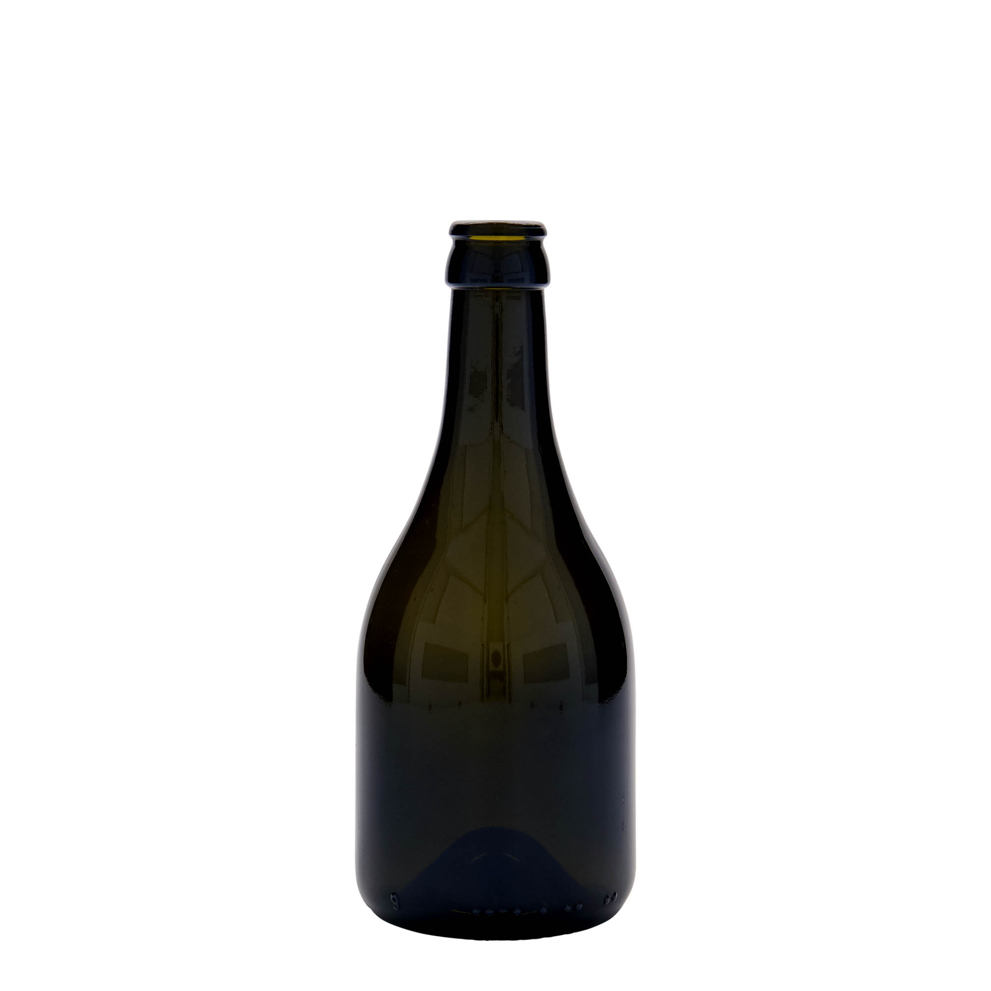 Bouteille de bière 330 ml 'Horta', verre, vert antique, ouverture : capsule couronne Bouteille de bière 330 ml 'Horta', verre, vert antique, ouverture : capsule couronne