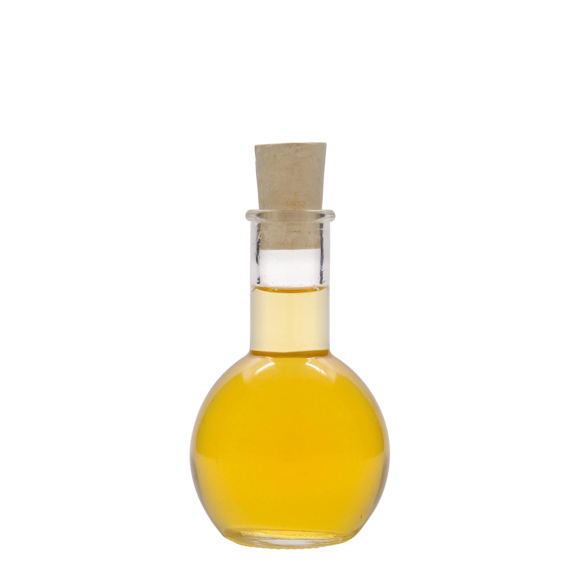 Flacon en verre de 100 ml « Tulipano », ouverture : bouchon en liège