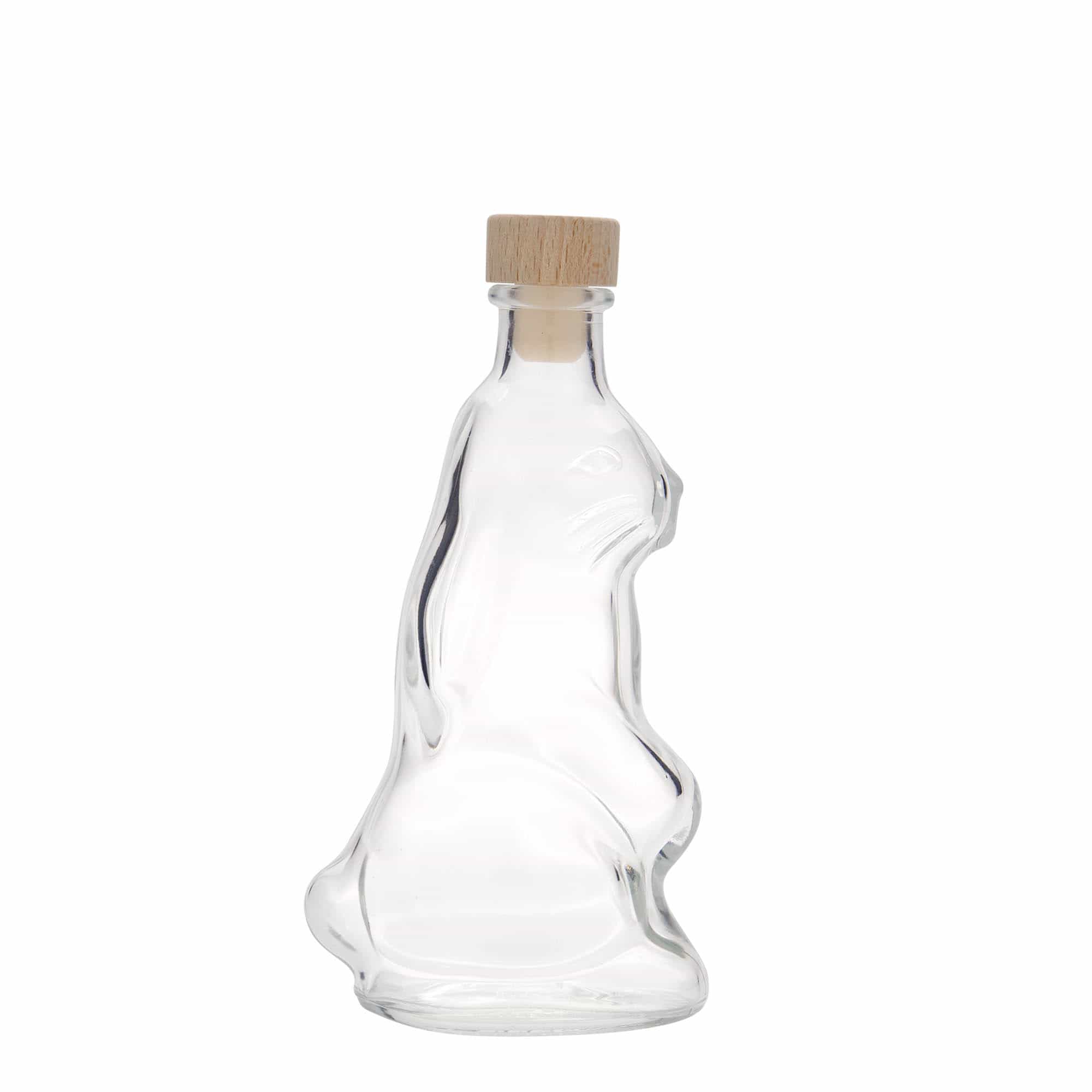 Flacon en verre 200 ml « Lapin », ouverture : bouchon en liège