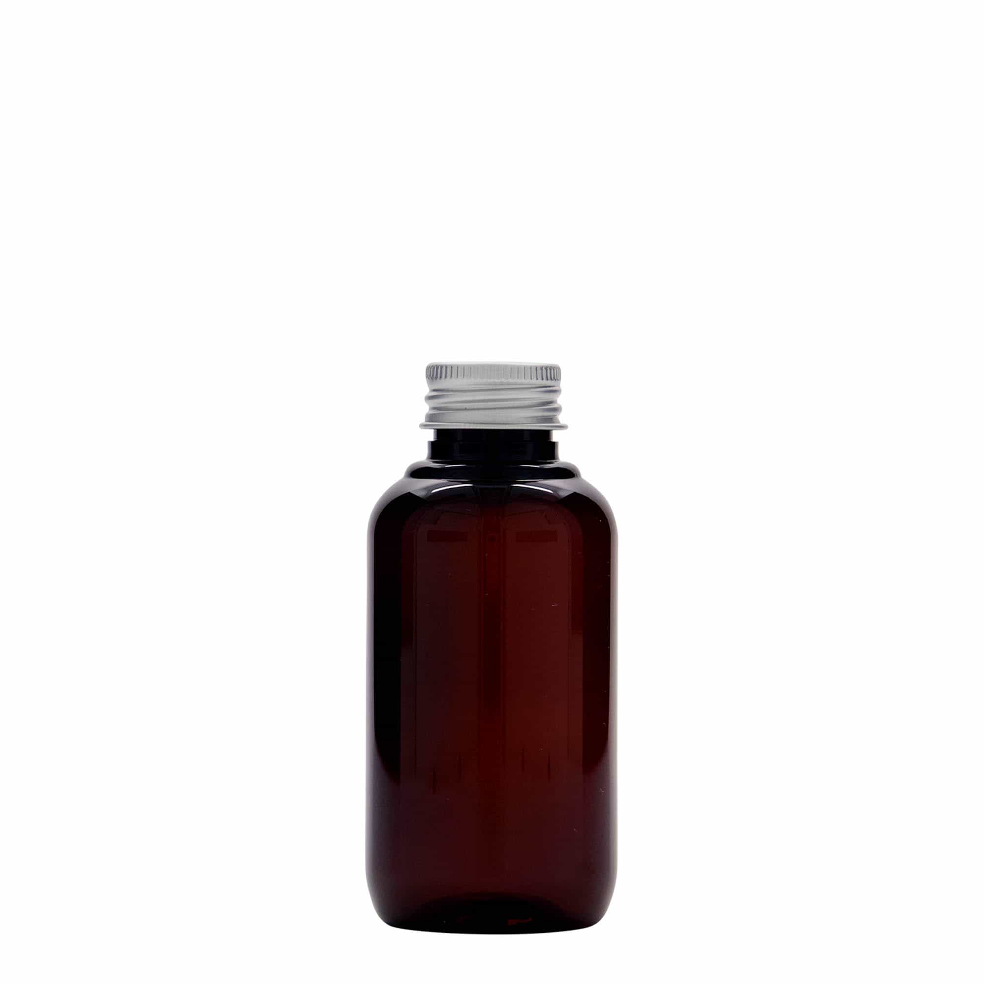 Flacon en plastique recyclé 100 ml 'Victor's Best', PCR, brun, ouverture : 24/410