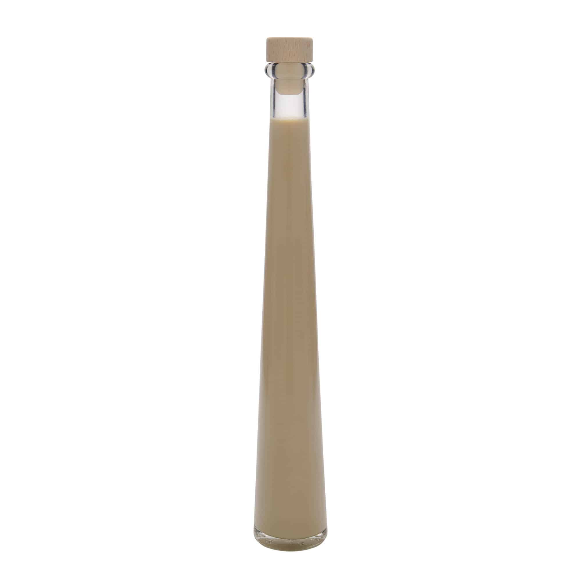 Flacon en verre 200 ml 'Dama Rondo', ouverture : bouchon en liège Flacon en verre 200 ml 'Dama Rondo', ouverture : bouchon en liège