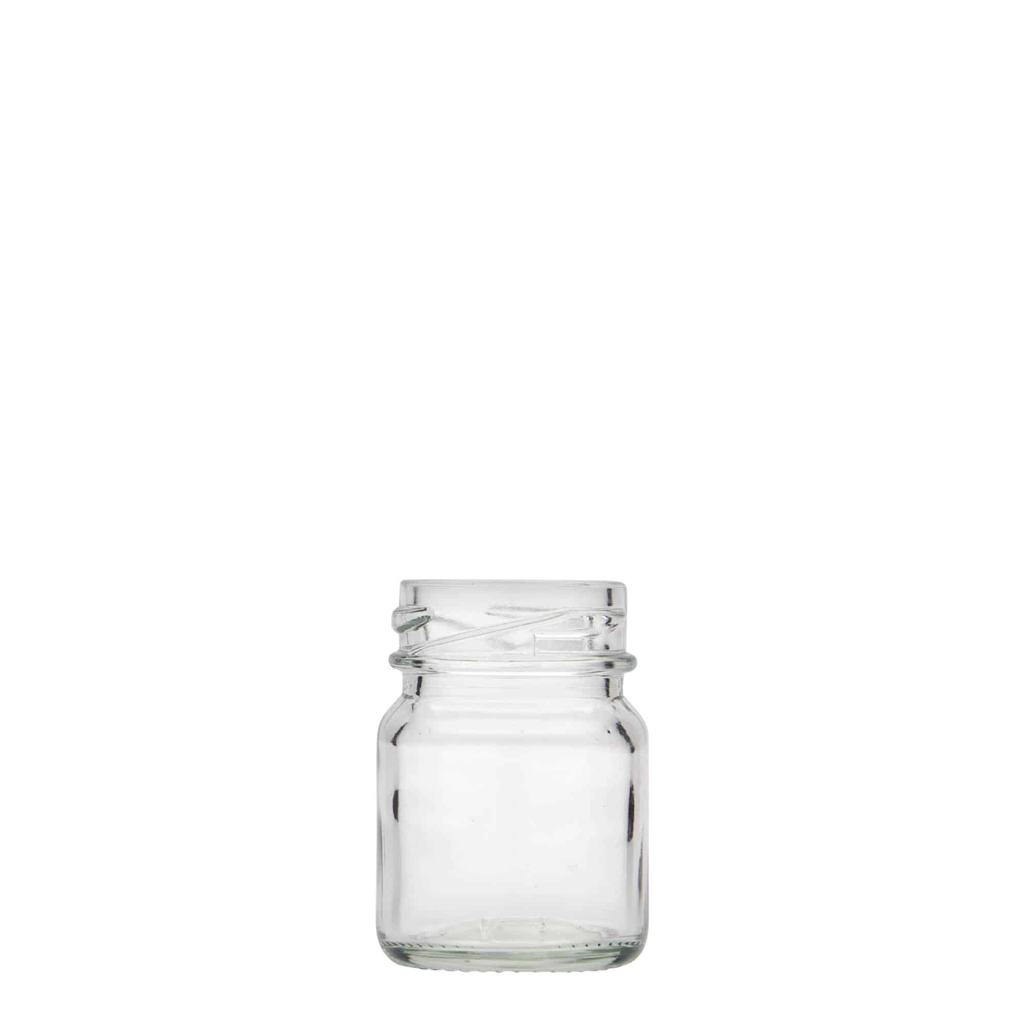 Verre rond haut de 45 ml, ouverture : twist-off (TO 38) Verre rond haut de 45 ml, ouverture : twist-off (TO 38)