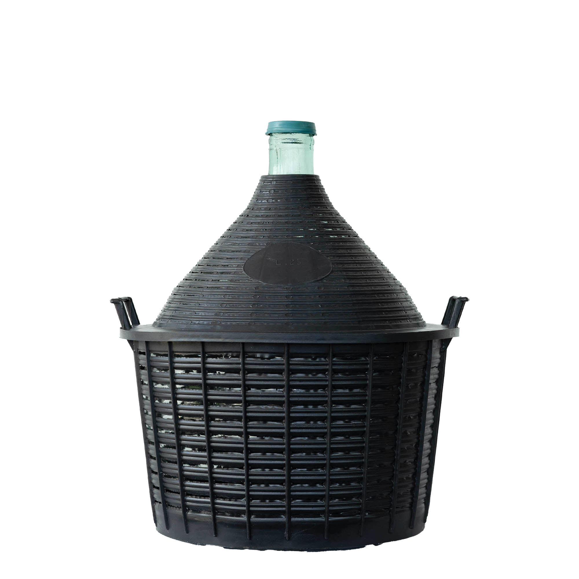 Bouteille ballon 25 l col étroit, verre, ouverture : couvercle à emboîtement Bouteille ballon 25 l col étroit, verre, ouverture : couvercle à emboîtement