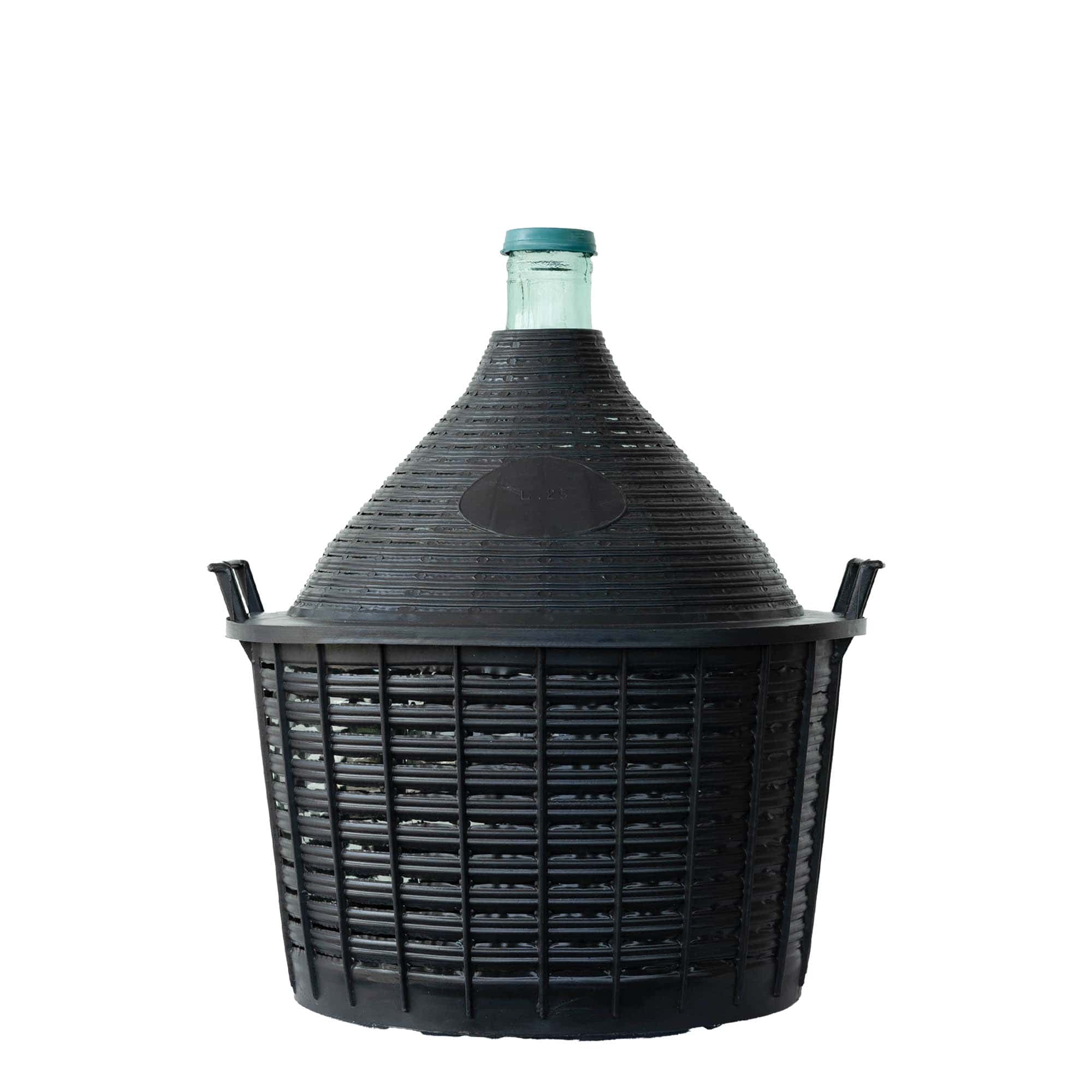 Bouteille ballon 25 l col étroit, verre, ouverture : couvercle à emboîtement